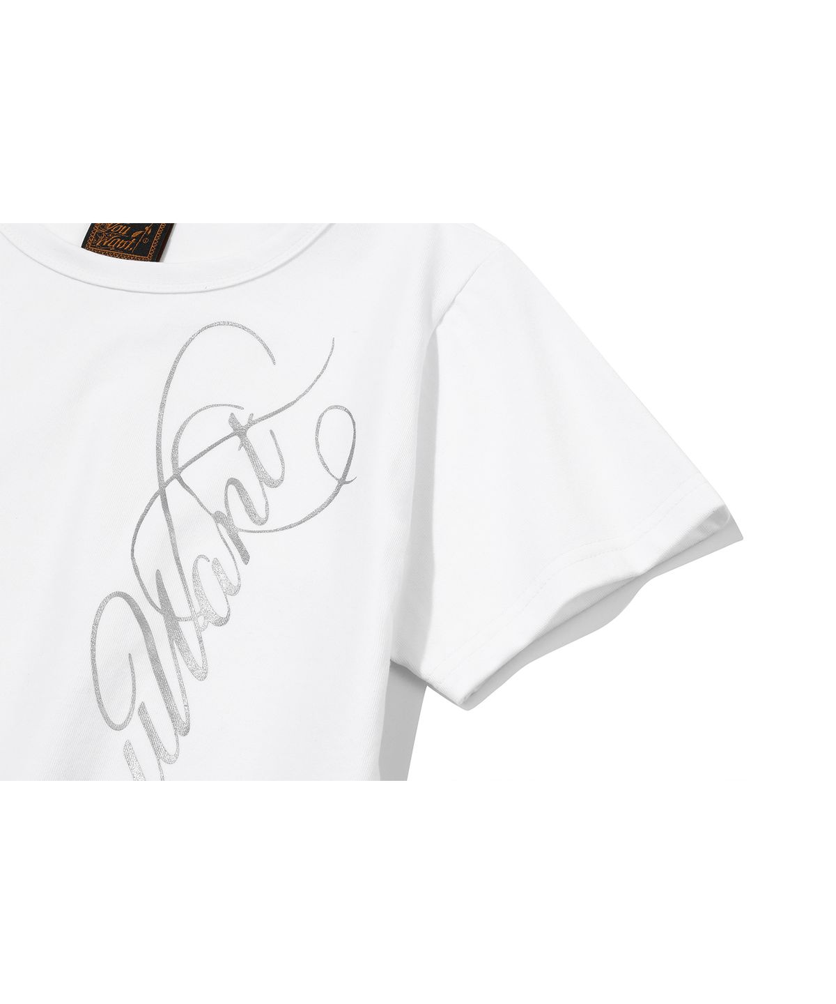 이퓨원트(IFYOUWANT) Cursive Crop Tee White