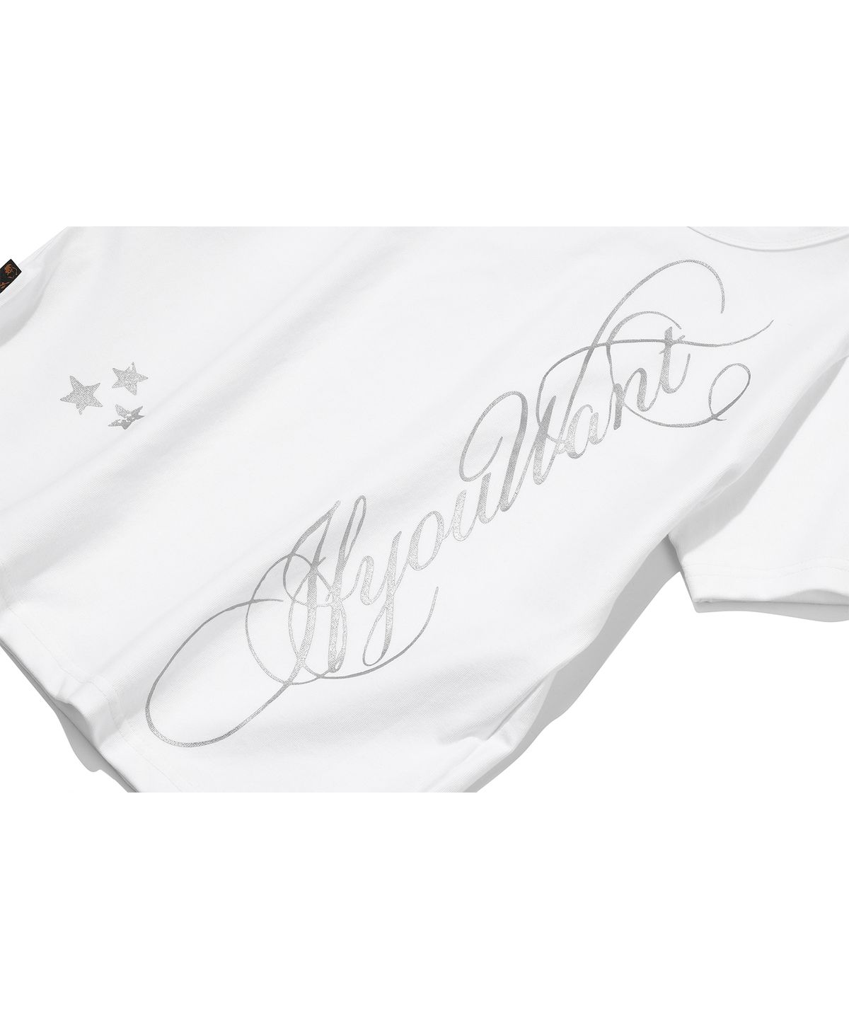 이퓨원트(IFYOUWANT) Cursive Crop Tee White