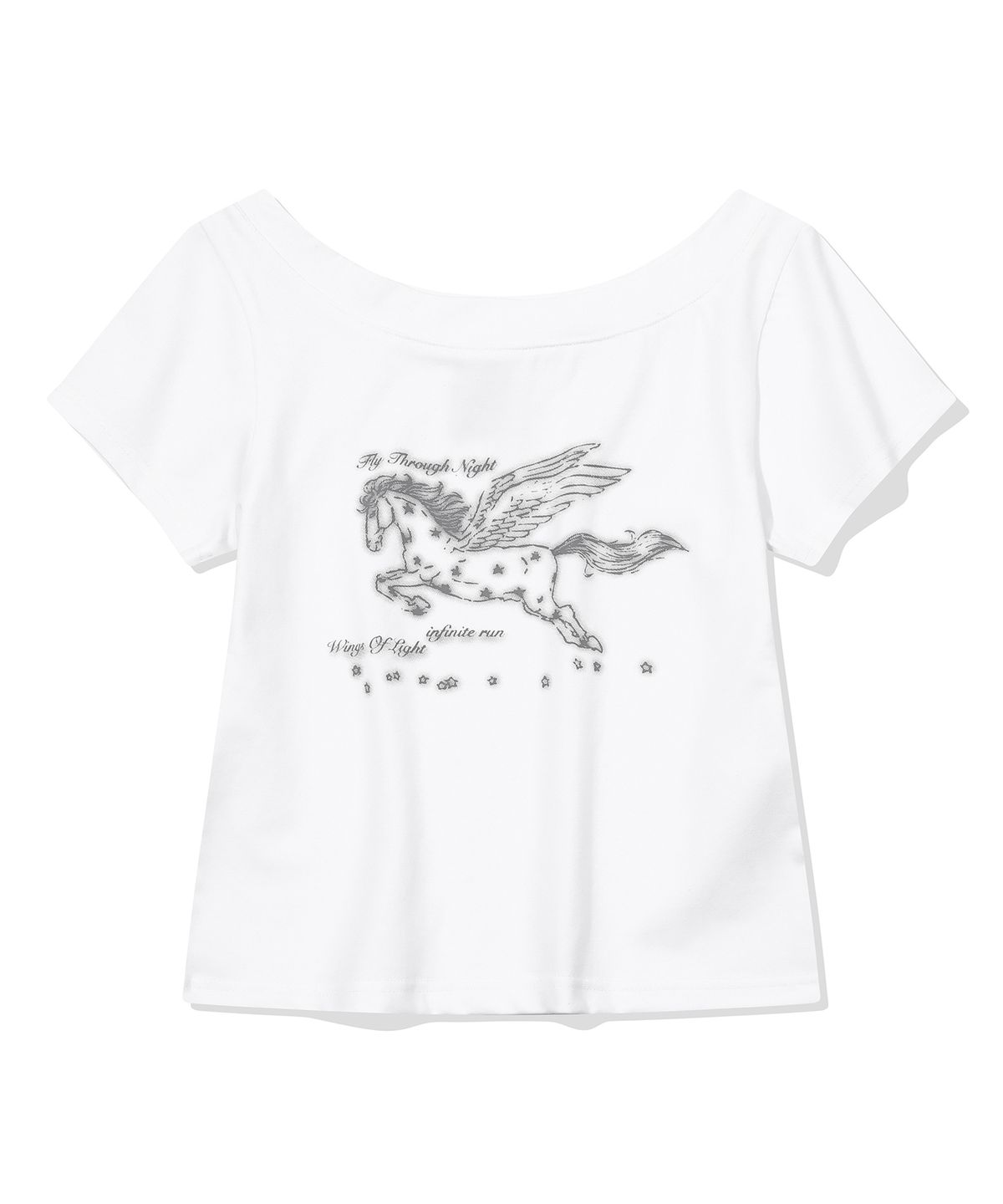 이퓨원트(IFYOUWANT) Pegasus One-Shoulder Tee White