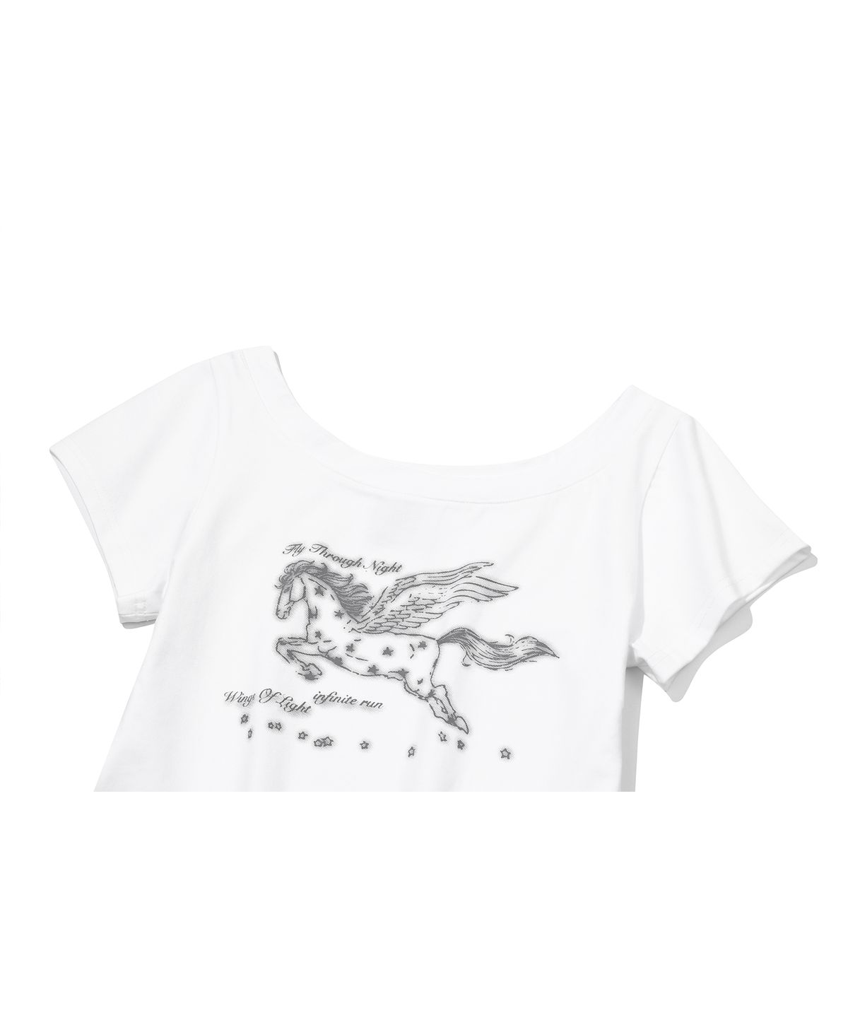 이퓨원트(IFYOUWANT) Pegasus One-Shoulder Tee White
