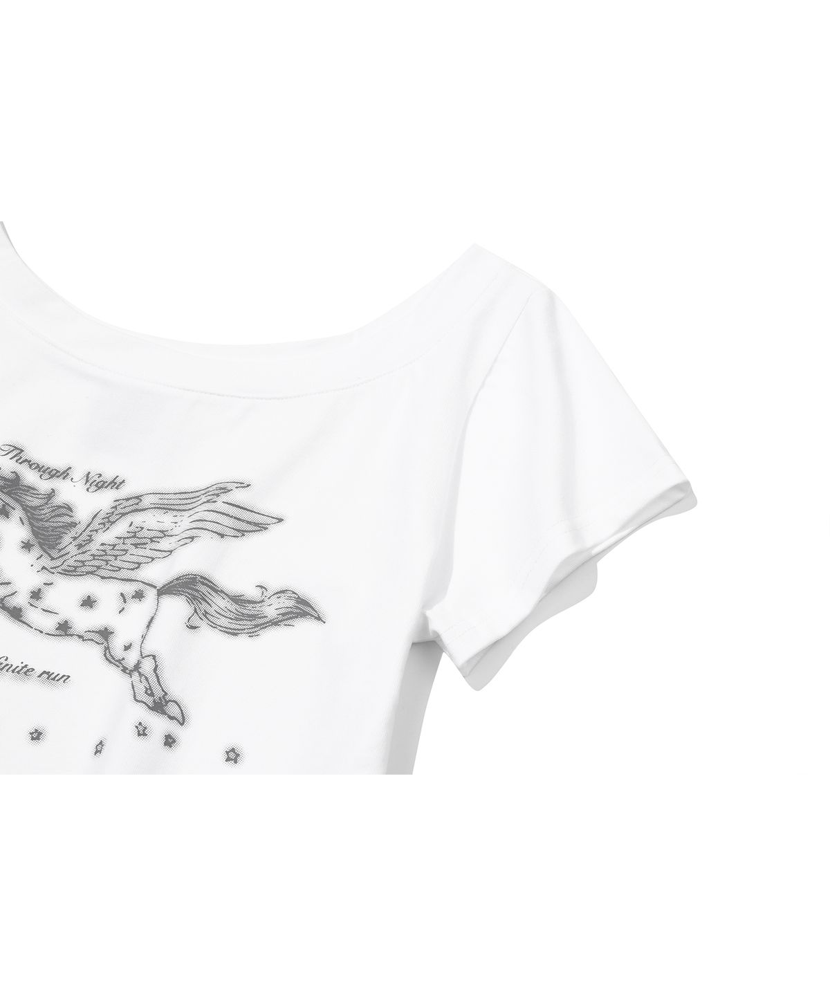 이퓨원트(IFYOUWANT) Pegasus One-Shoulder Tee White