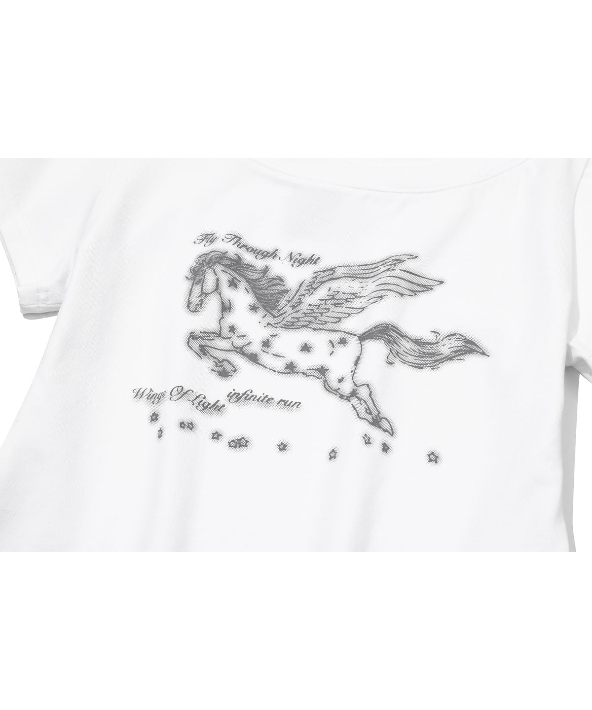 이퓨원트(IFYOUWANT) Pegasus One-Shoulder Tee White