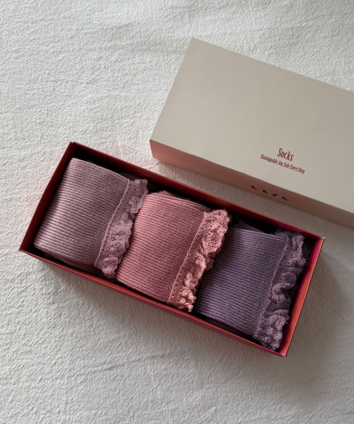 베이-비(BAY-B) 블룸 레이스 삭스 3종 세트