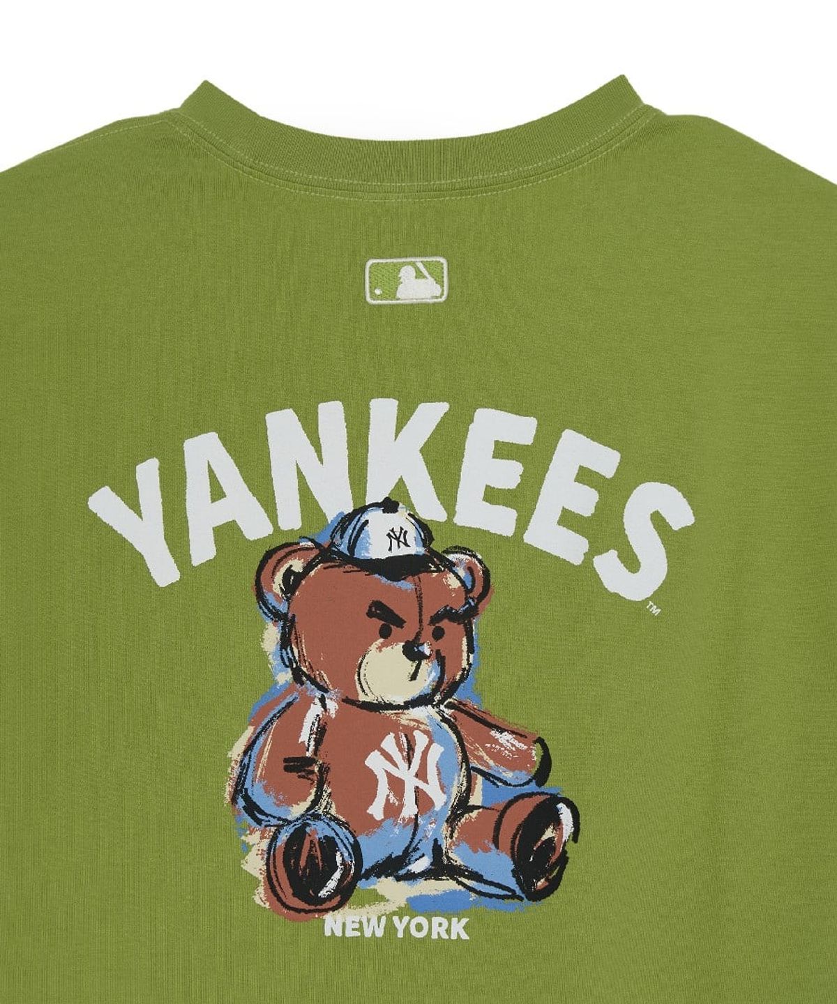 엠엘비(MLB) 메가베어 등판그래픽 오버핏 반팔 티셔츠 NY (Olive)