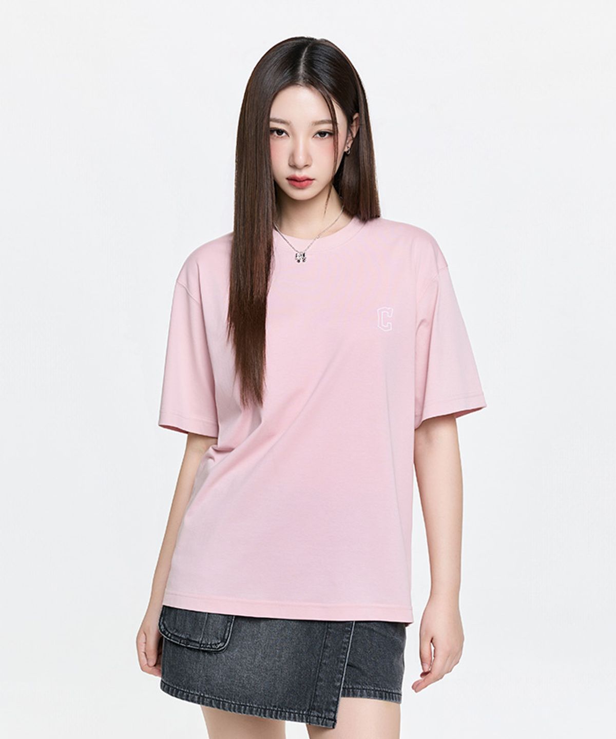 엠엘비(MLB) 베이직 라이트웨이트 오버핏 반팔 티셔츠 CLE (L.Pink)