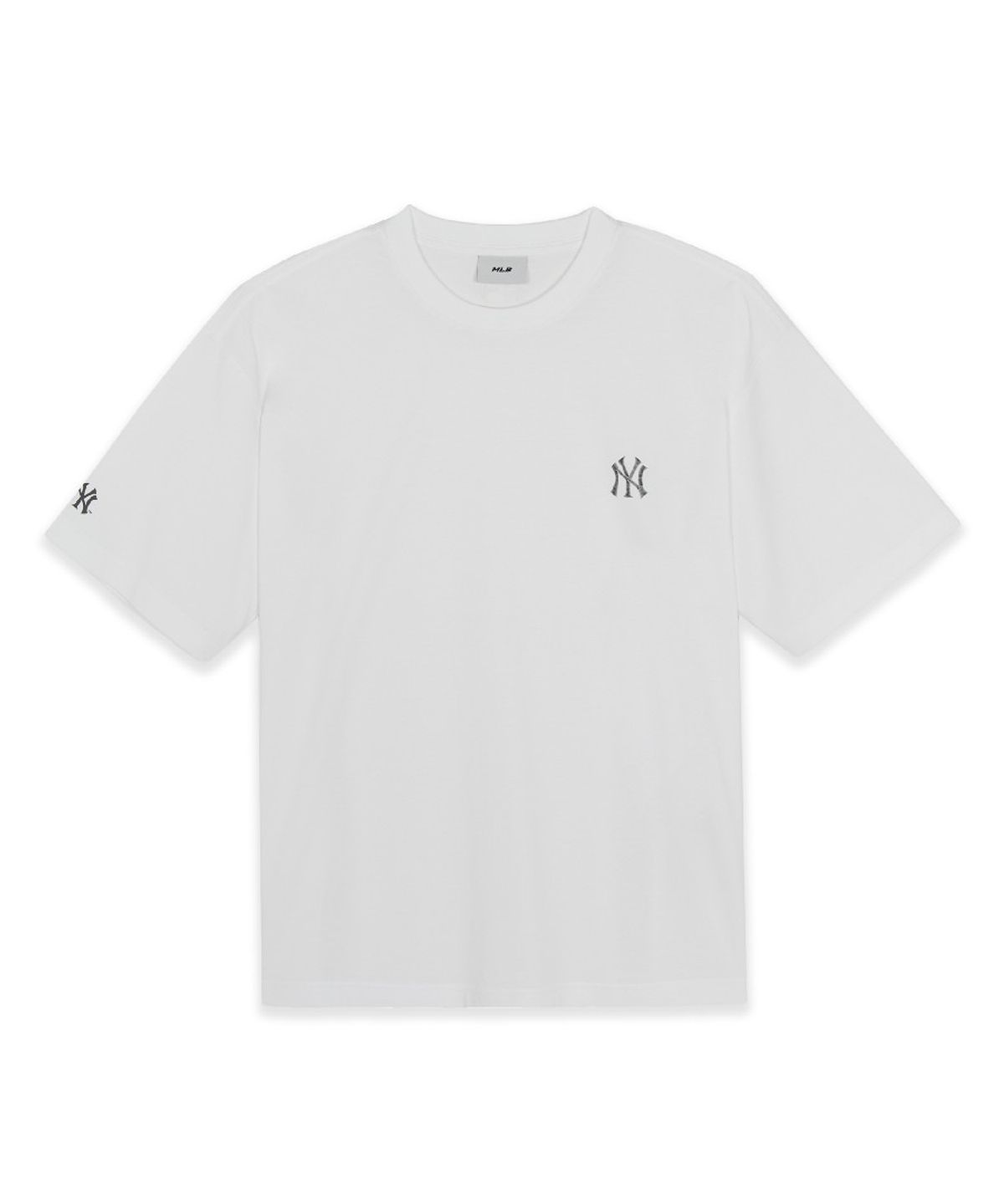 엠엘비(MLB) 베이직 라이트웨이트 오버핏 반팔 티셔츠 NY (White)