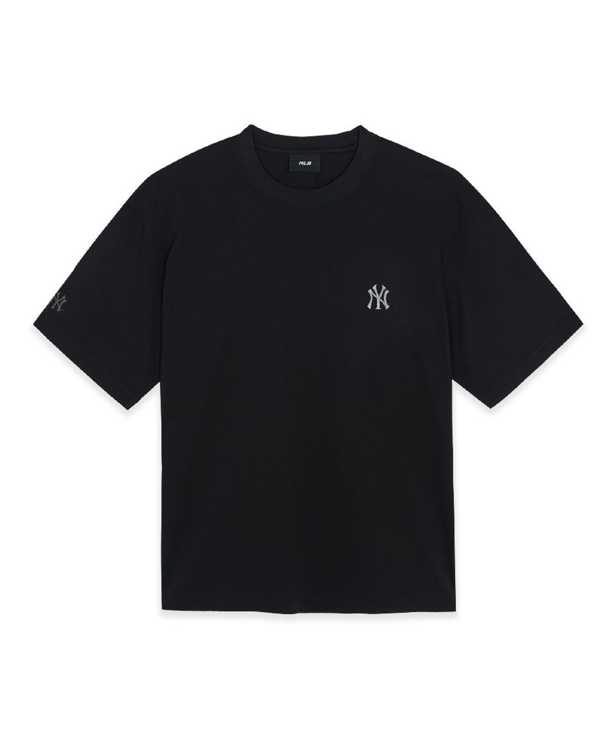 엠엘비(MLB) 베이직 라이트웨이트 오버핏 반팔 티셔츠 NY (Black)
