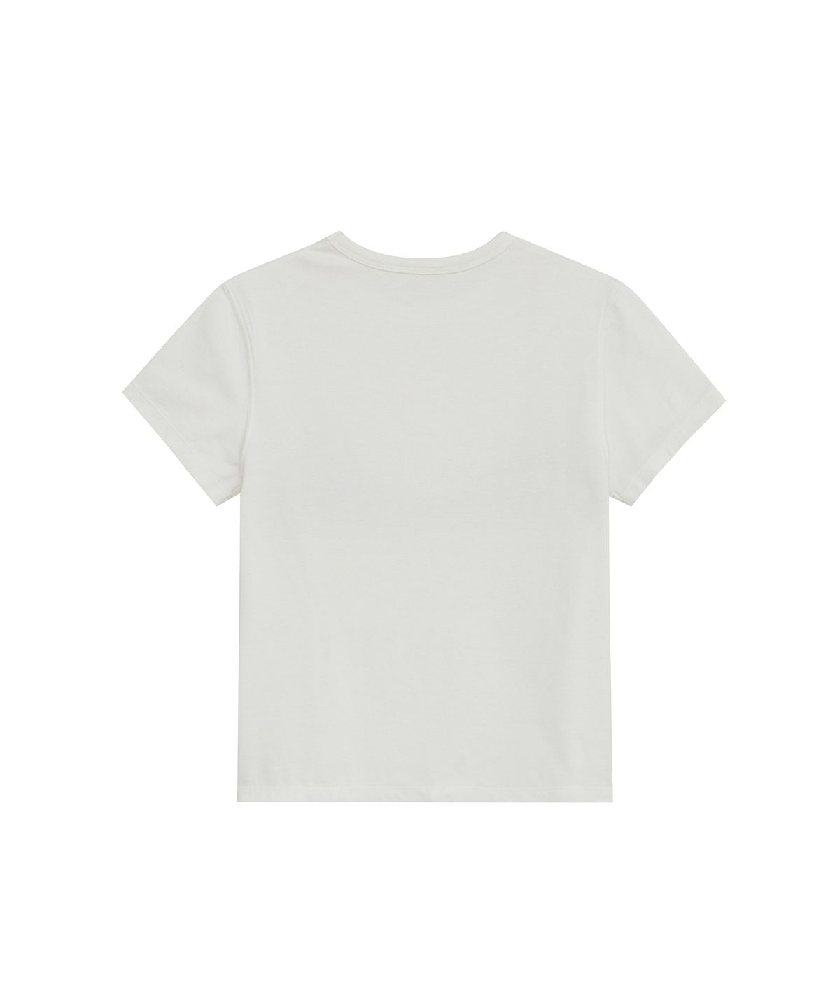 데프가먼츠(DEFGARMENTS) PEARL BUTTON BRALETTE T-SHIRTS [WHITE]
