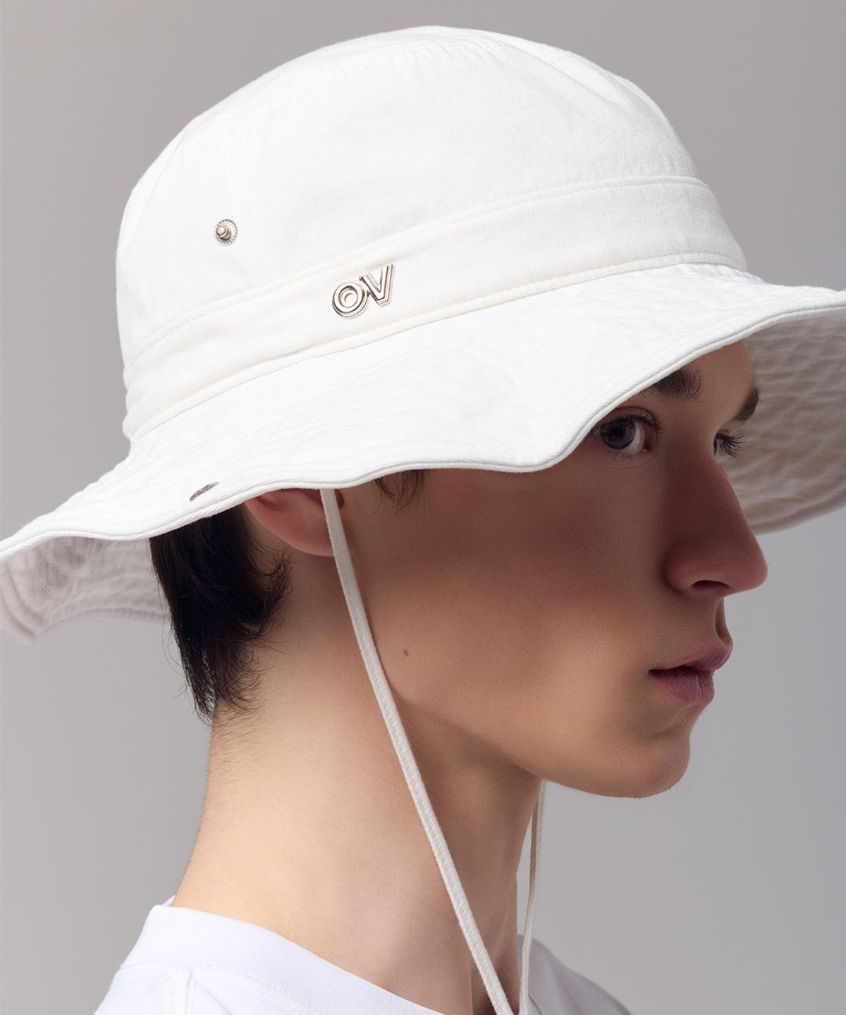 아웃도어 보이스(OUTDOOR VOICES) OV LOGO COTTON BUCKET HAT (CREAM)