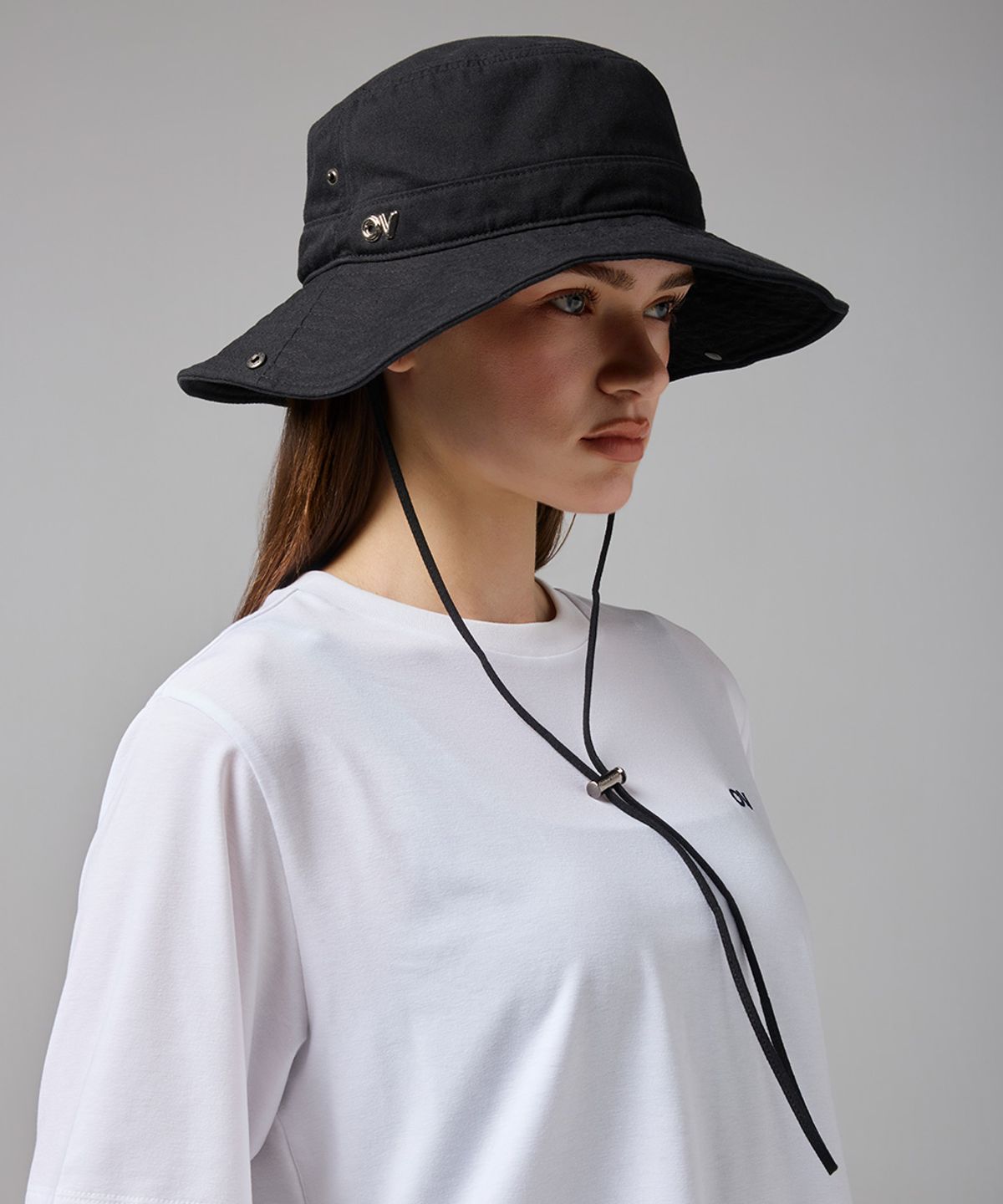 아웃도어 보이스(OUTDOOR VOICES) OV LOGO COTTON BUCKET HAT (BLACK)