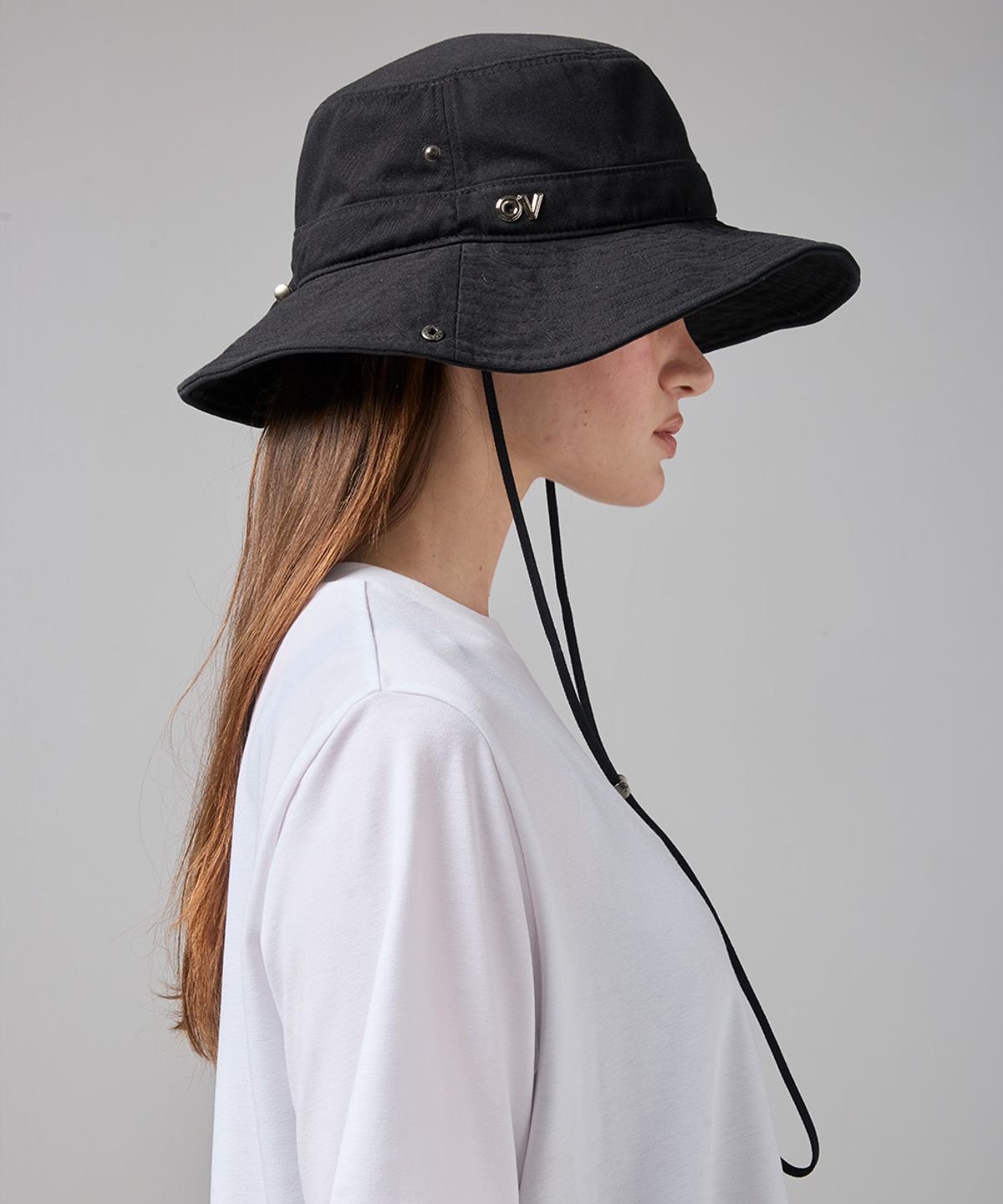 아웃도어 보이스(OUTDOOR VOICES) OV LOGO COTTON BUCKET HAT (BLACK)
