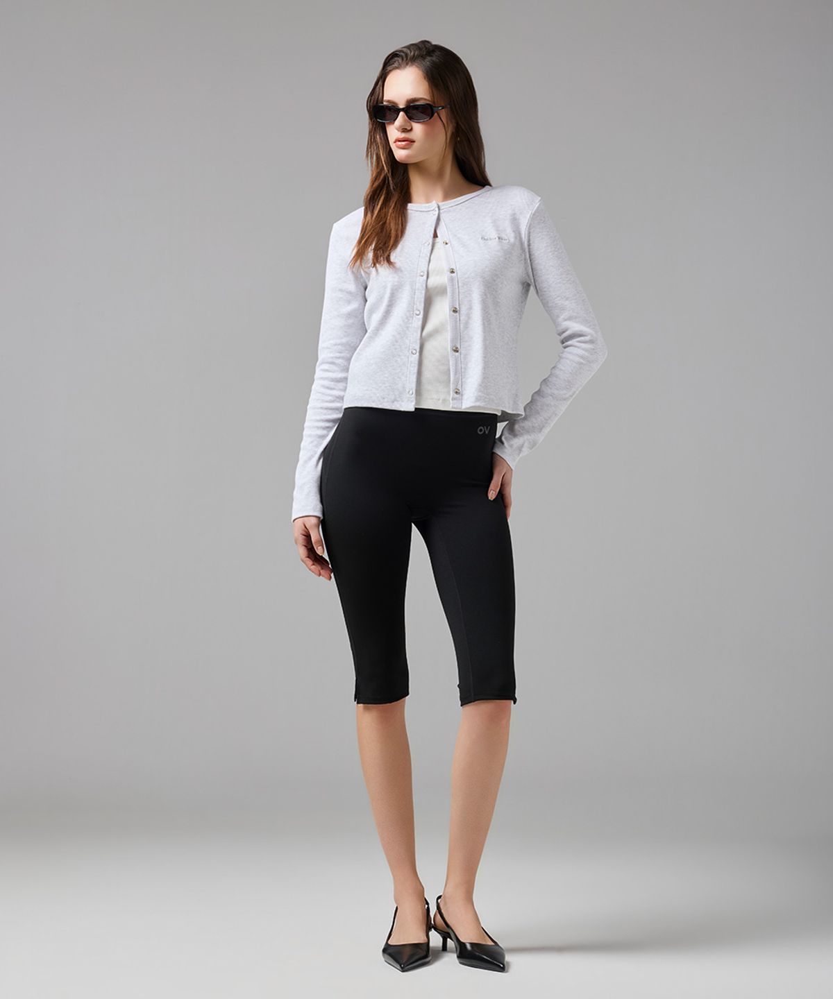아웃도어 보이스(OUTDOOR VOICES) (W)ESSENTIAL RIB CARDIGAN (LIGHT HEATHER GRAY)