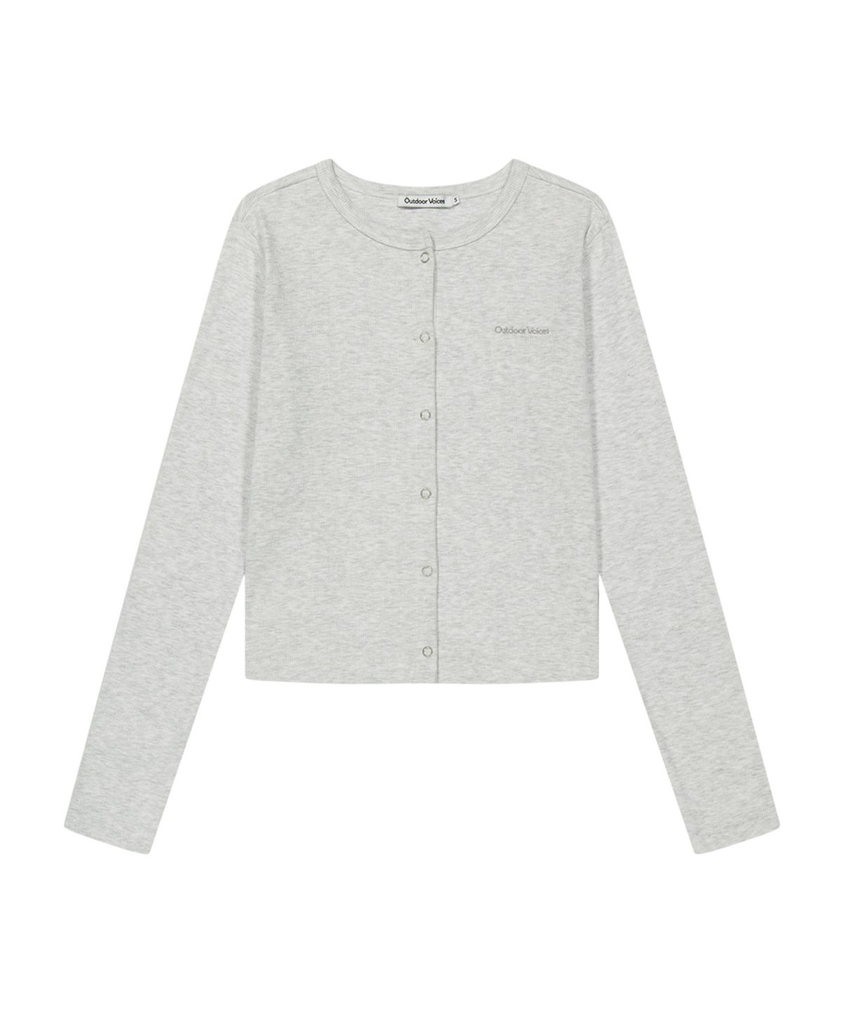 아웃도어 보이스(OUTDOOR VOICES) (W)ESSENTIAL RIB CARDIGAN (LIGHT HEATHER GRAY)