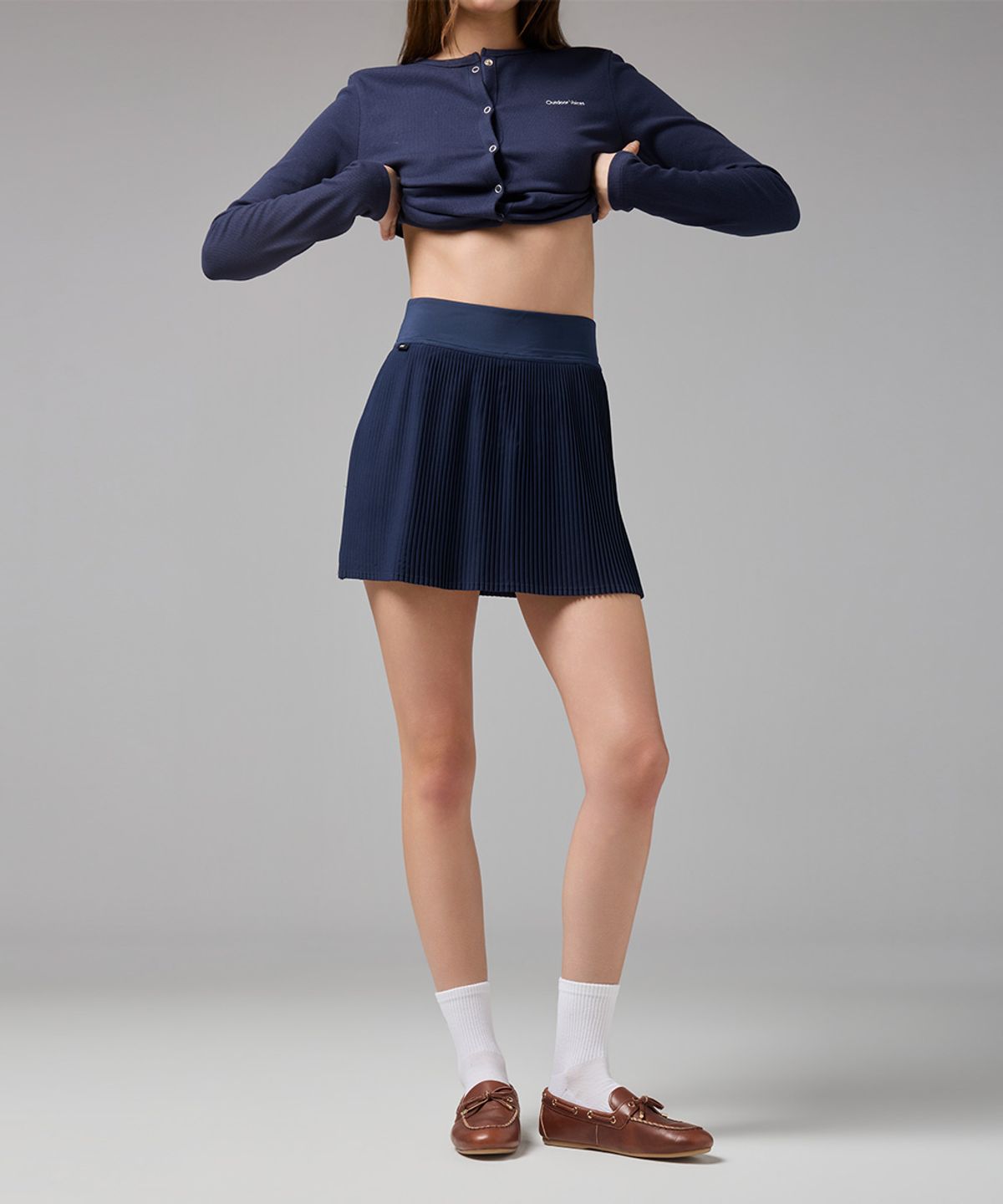 아웃도어 보이스(OUTDOOR VOICES) (W)TENNIS PLEAT SKORT (NAVY)
