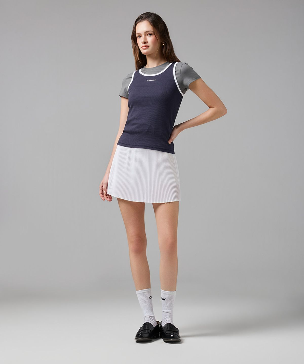 아웃도어 보이스(OUTDOOR VOICES) (W)TENNIS PLEAT SKORT (WHITE)