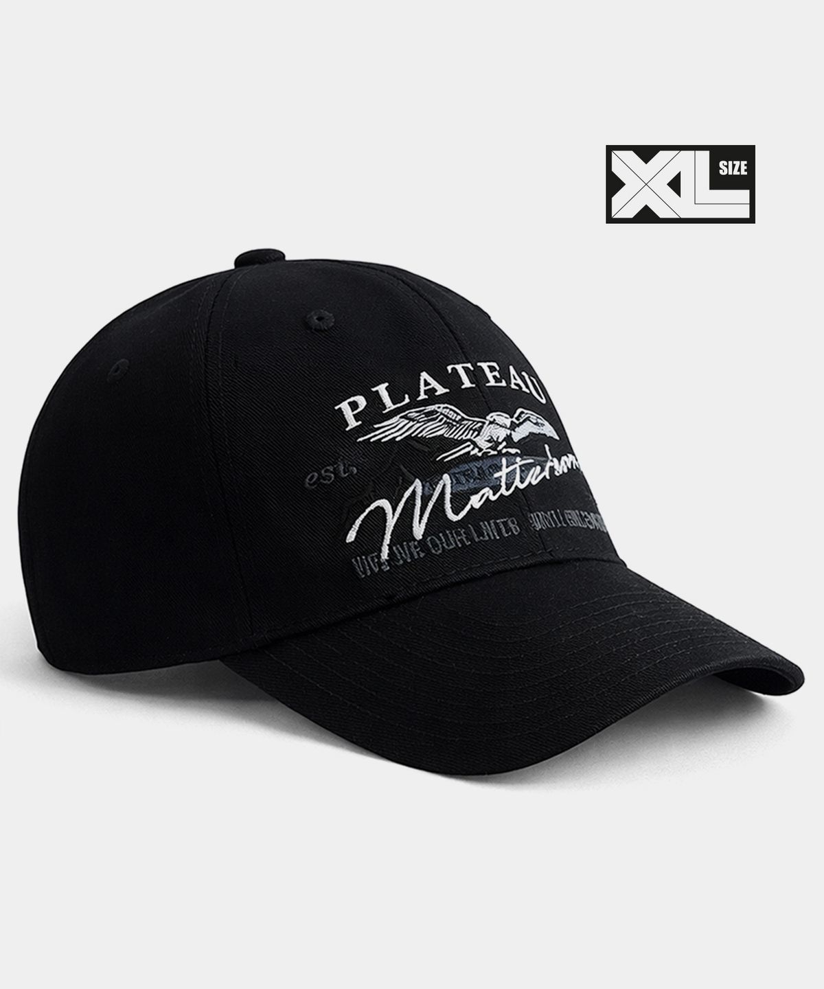 플래토(PLATEAU) 빅사이즈 볼캡 XL MATT WH CAP BLACK