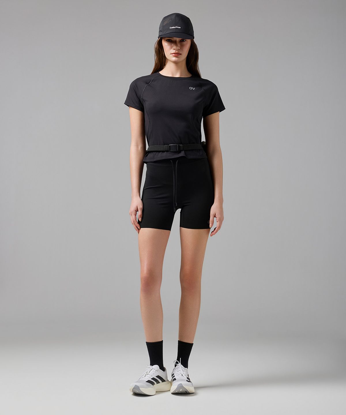 아웃도어 보이스(OUTDOOR VOICES) (W)Technol-OV™ 5 COMFY FLEX LEGGINGS SHORTS (BLACK)