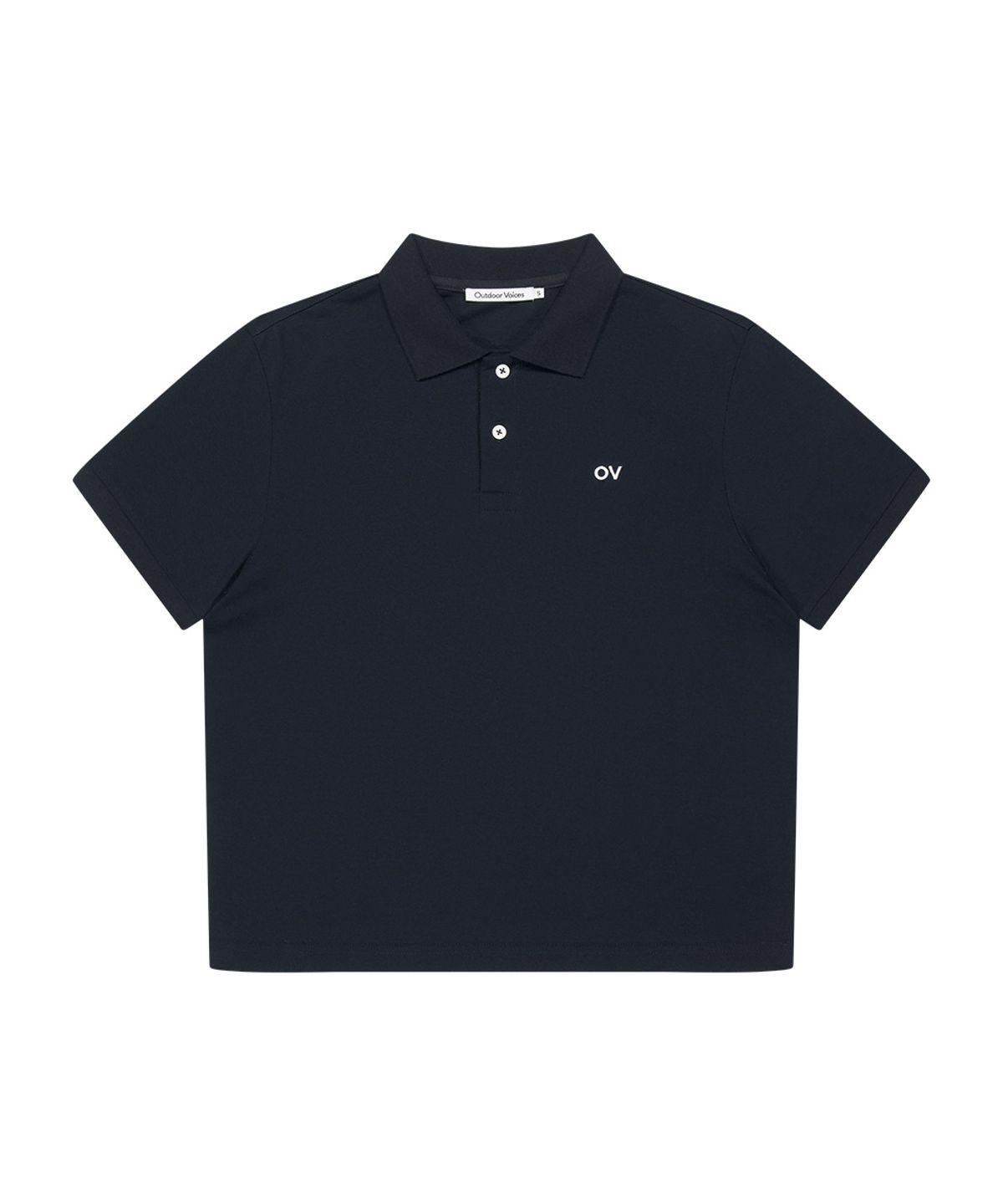 아웃도어 보이스(OUTDOOR VOICES) (W)OV LOGO PK COLLAR TEE (NAVY)