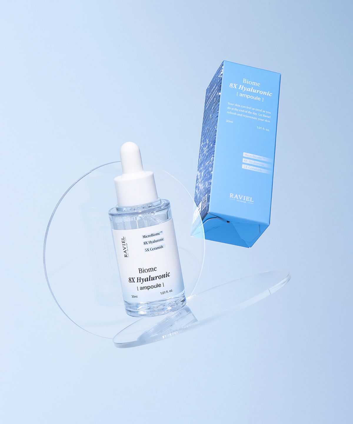 라비엘(RAVIEL) [2EA] 바이옴 히알루론산 모공케어 피지개선 수분 앰플 30ml