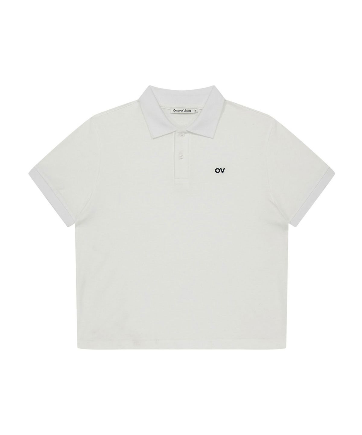 아웃도어 보이스(OUTDOOR VOICES) (W)OV LOGO PK COLLAR TEE (WHITE)
