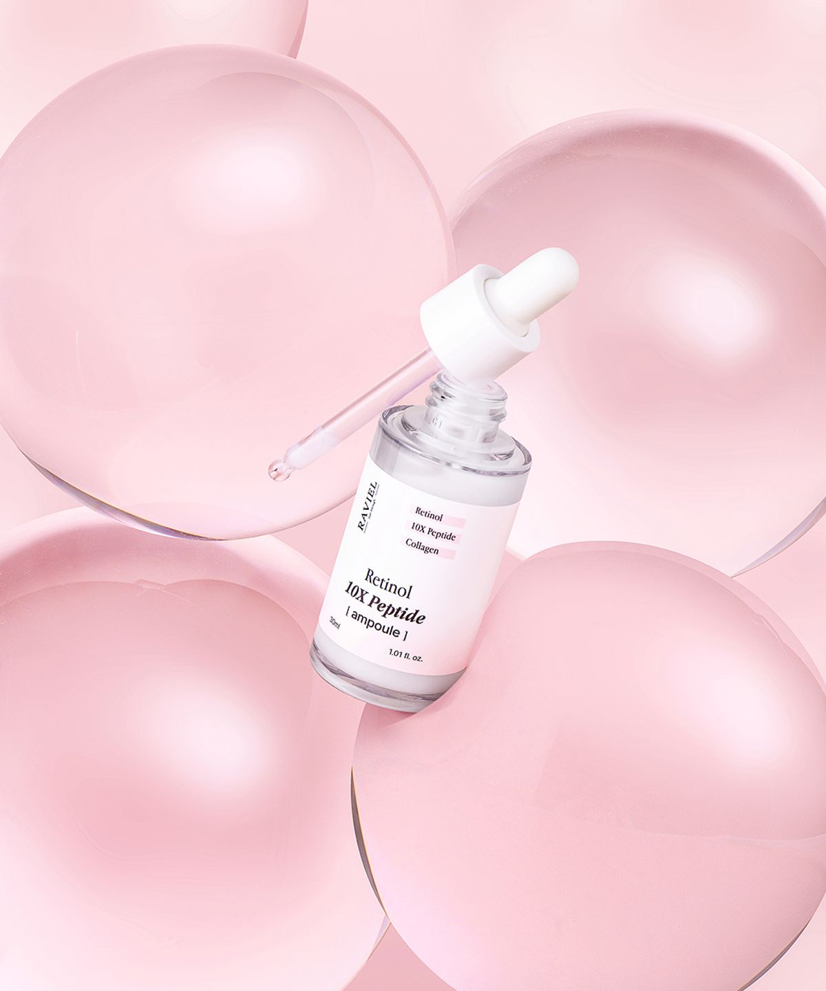 라비엘(RAVIEL) [2EA] 레티놀 펩타이드 앰플 콜라겐 탄력 피부결개선 모공타이트닝 주름개선 30ml
