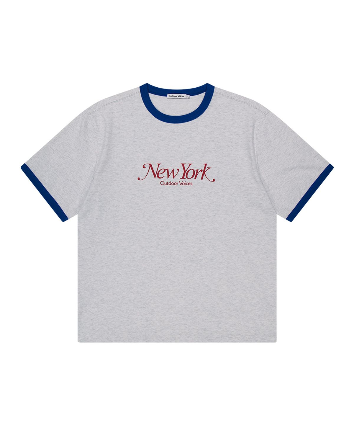 아웃도어 보이스(OUTDOOR VOICES) AirCorePro™ NY RINGER TEE (LIGHT HEATHER GRAY)