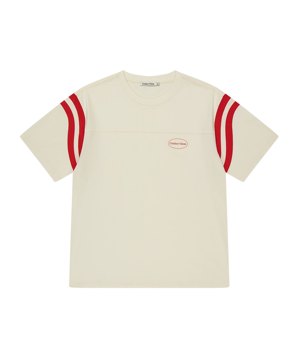 아웃도어 보이스(OUTDOOR VOICES) AirCorePro™ VARSITY TEE (CREAM)