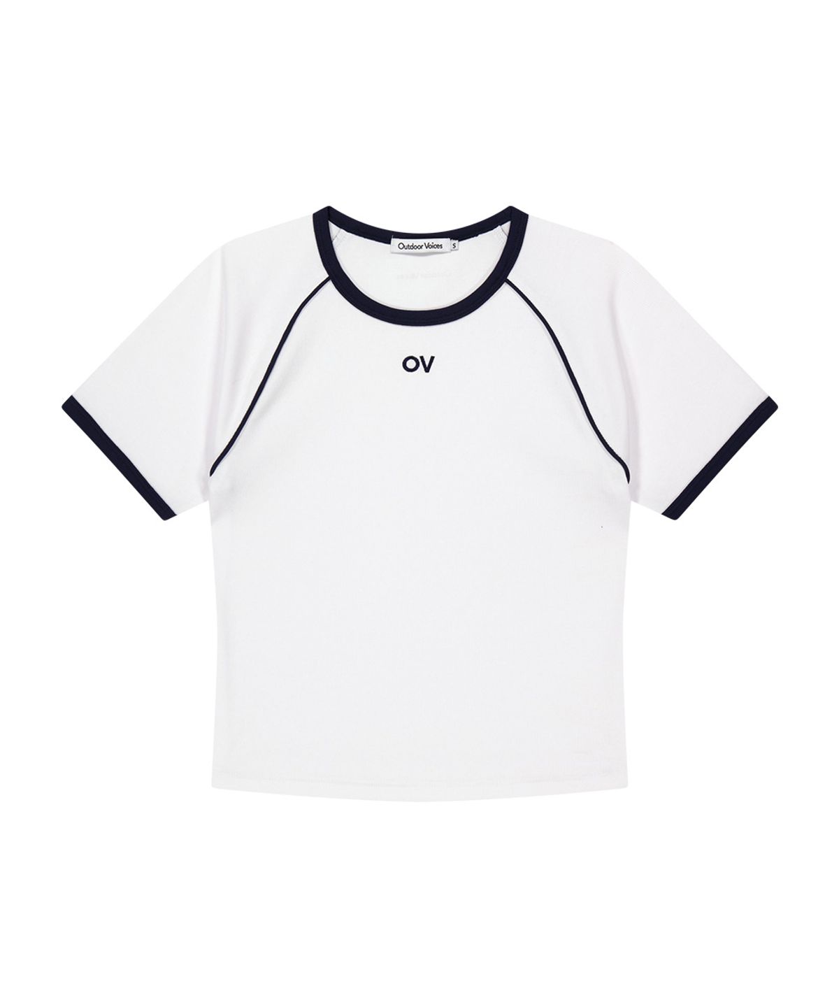 아웃도어 보이스(OUTDOOR VOICES) (W)OV CENTRAL LOGO RINGER TEE (WHITE)