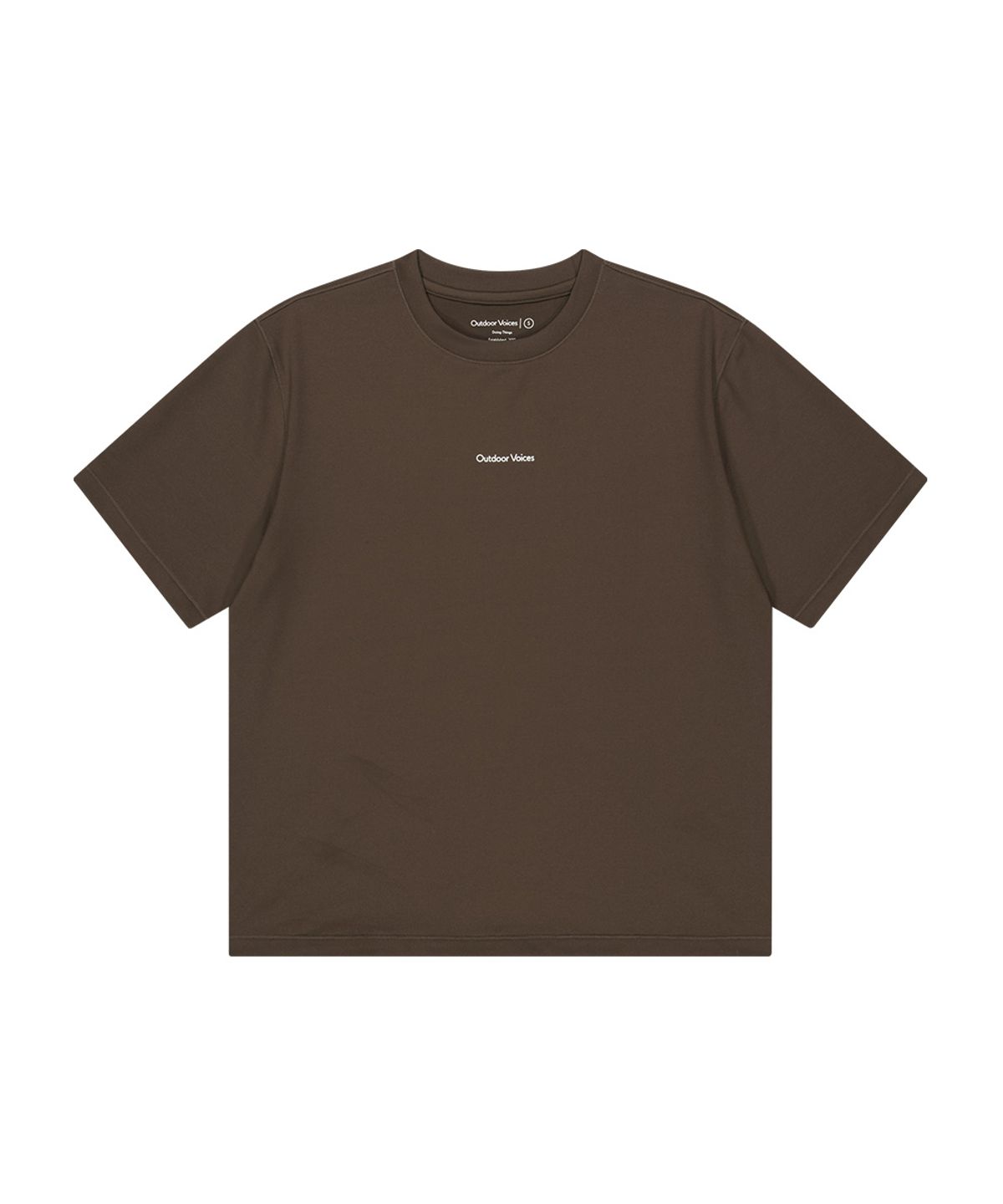 아웃도어 보이스(OUTDOOR VOICES) Technol-OV™ OV STRETCH LOGO TEE (BROWN)