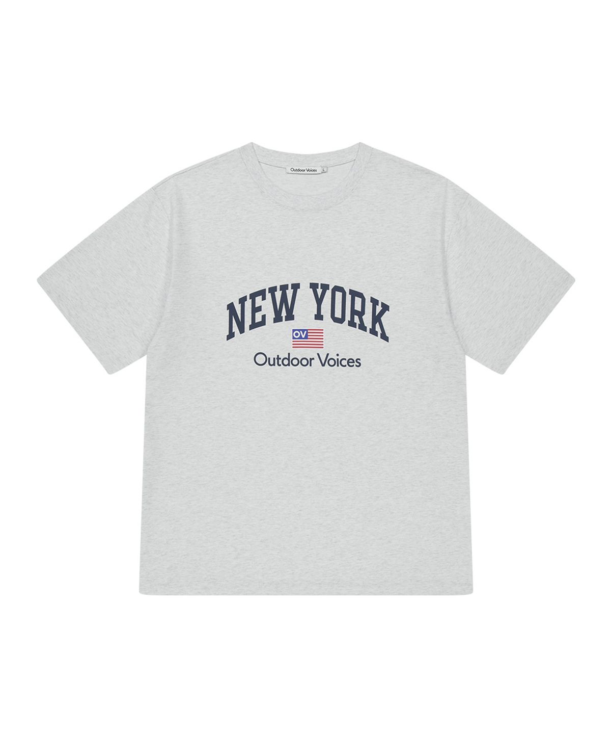아웃도어 보이스(OUTDOOR VOICES) AirCorePro™ NY ARCH LOGO TEE (LIGHT HEATHER GRAY)
