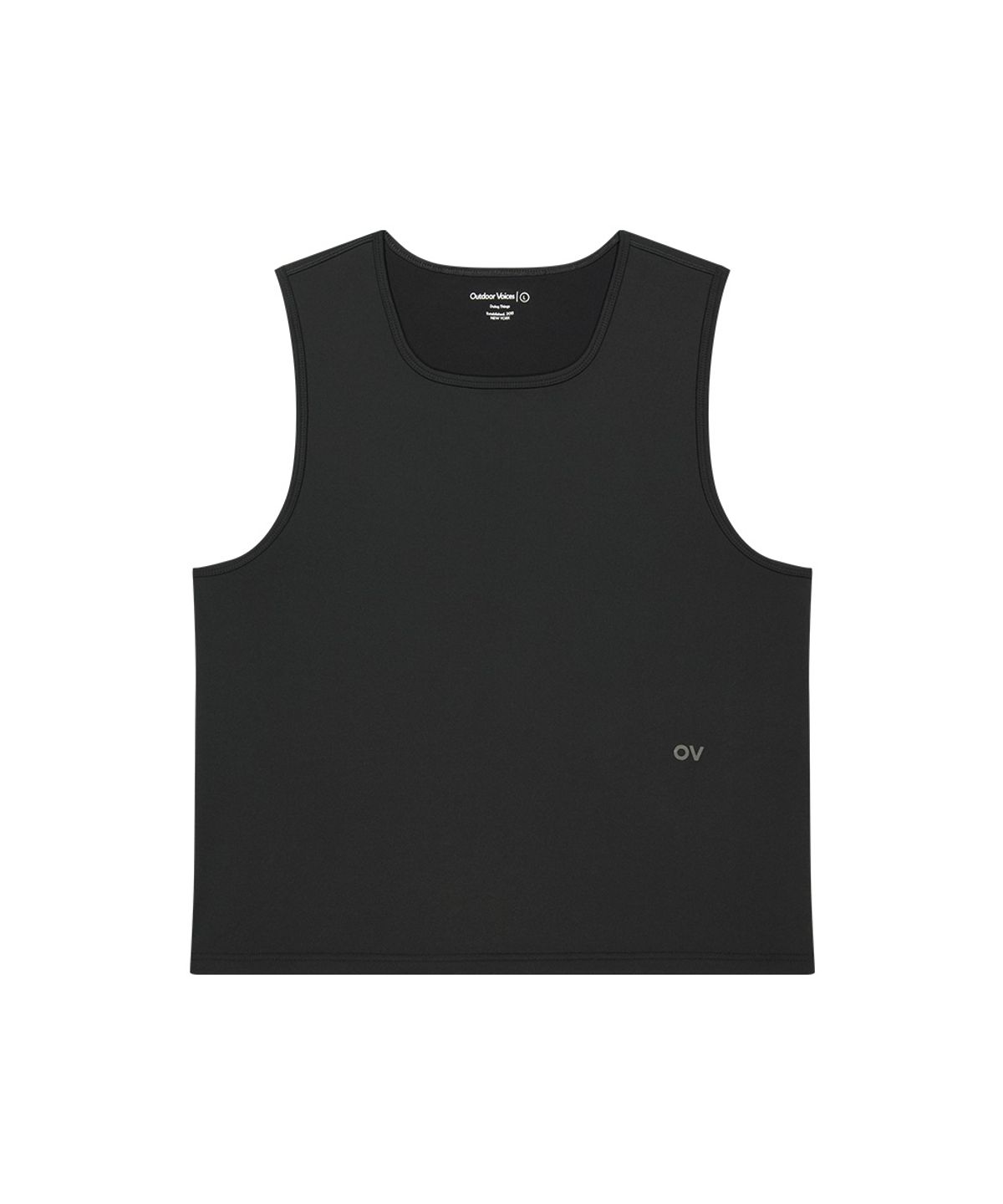 아웃도어 보이스(OUTDOOR VOICES) Technol-OV™ OV LOGO SLEEVELESS TEE (BLACK)