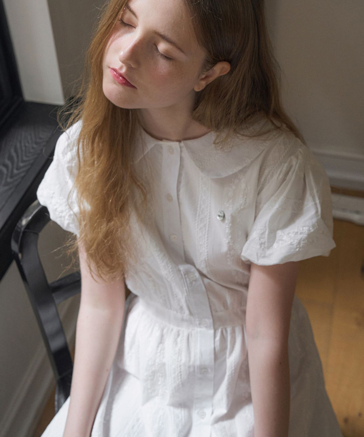 헤인트(HAINT) EMBROIDERY SEMI-LOOSE FIT SUMMER LONG ONE PIECE_IVORY