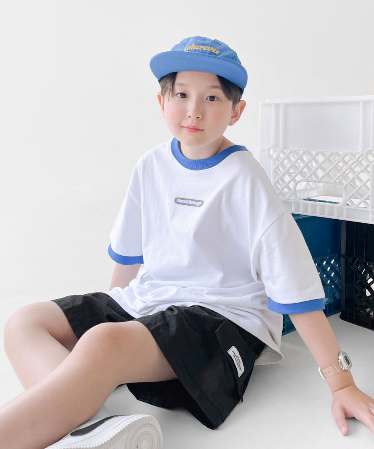 베리클로젯(BERRYCLOSET) 컬러 웨이 링거 반팔티
