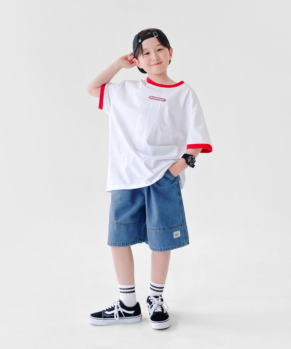 베리클로젯(BERRYCLOSET) 컬러 웨이 링거 반팔티