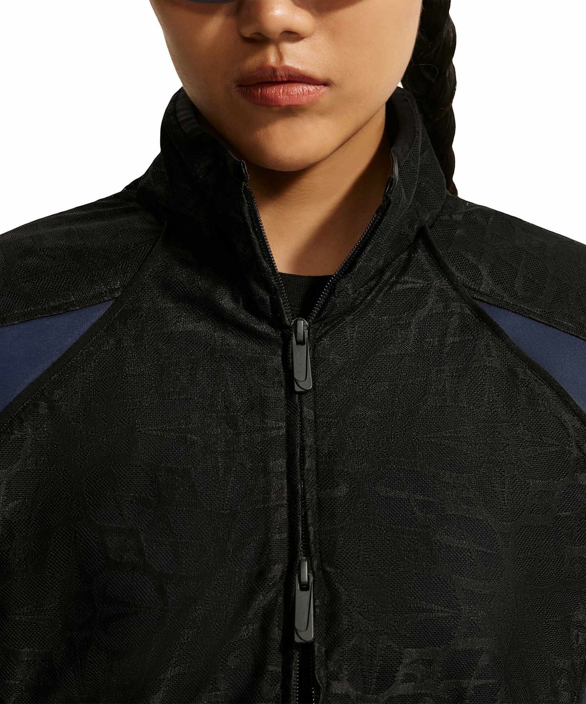 나이키(NIKE) 스포츠웨어 오버사이즈 레이스 트랙 재킷 W - 블랙:미드나이트 네이비:화이트:미드나이트 네이비 / IF0523-011