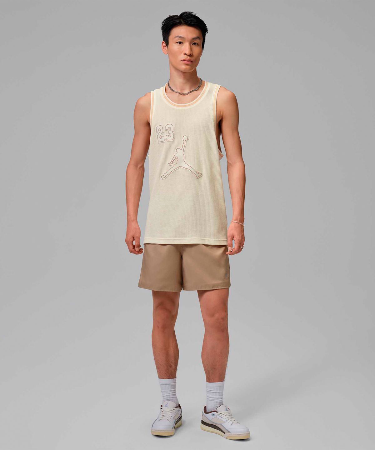 나이키(NIKE) 조던 브루클린 페스티벌 니트 저지 M - 페일 아이보리:레몬 워시 / IF1953-110