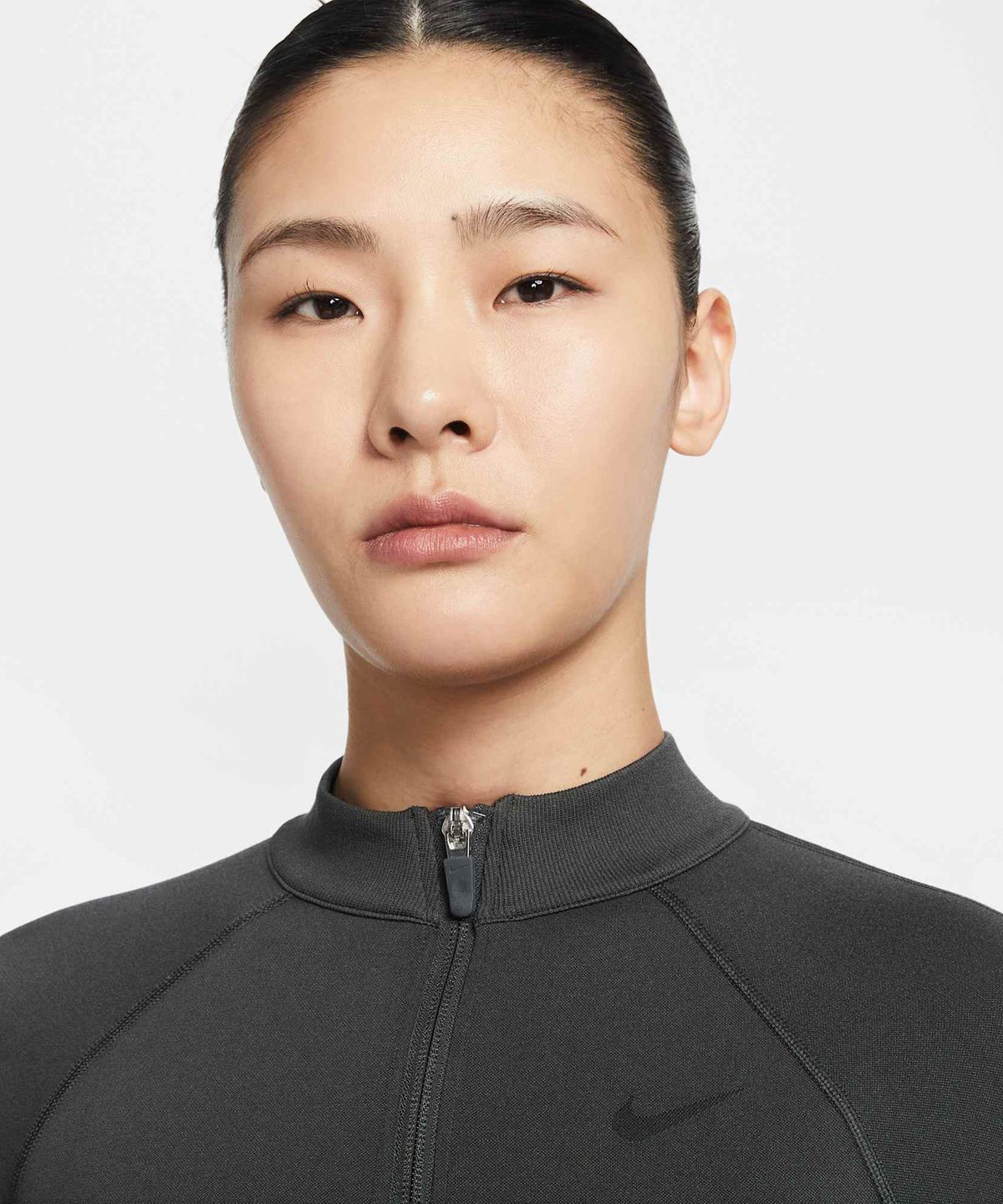 나이키(NIKE) 프로 풀집 트레이닝 탑 W - 다크 스모크 그레이 / IO4467-070