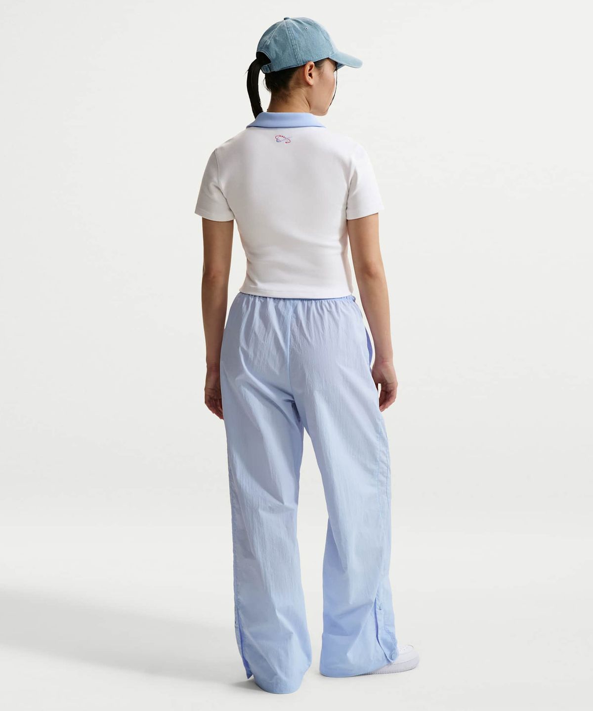 나이키(NIKE) 스포츠웨어 반소매 폴로 크롭 탑 W - 화이트 / IR7565-100