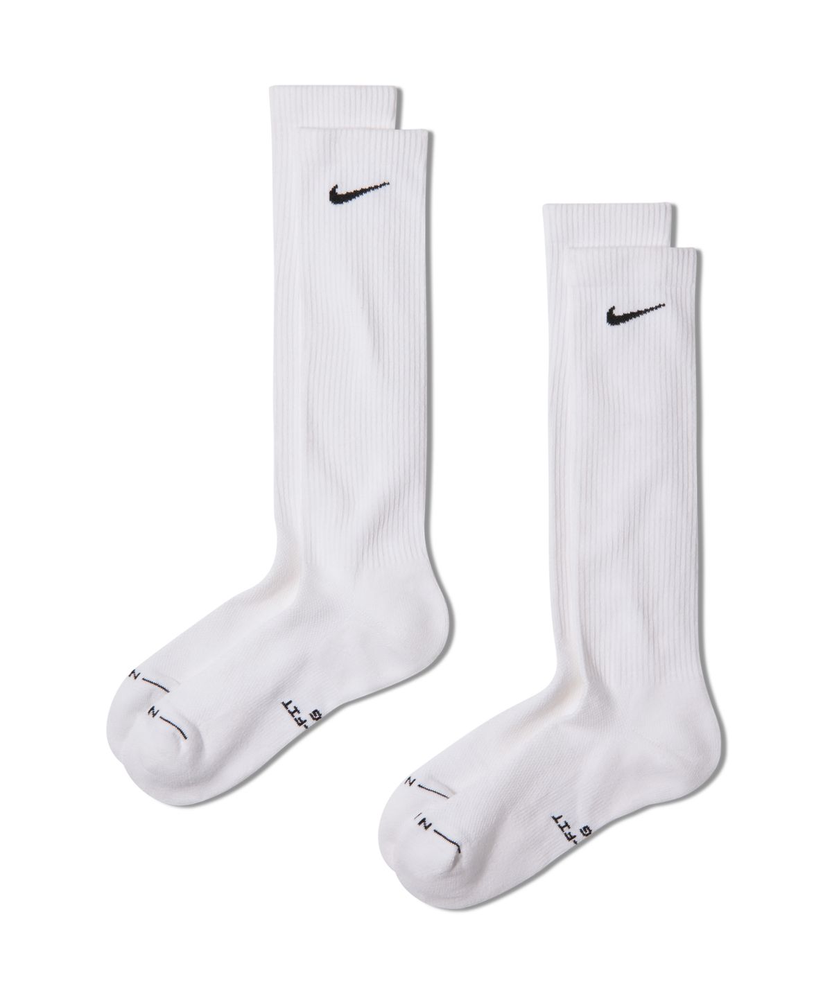 나이키(NIKE) 에브리데이 엘리베이티드 오버 더 카프 삭스(2켤레) - 화이트:블랙 / HQ8510-100