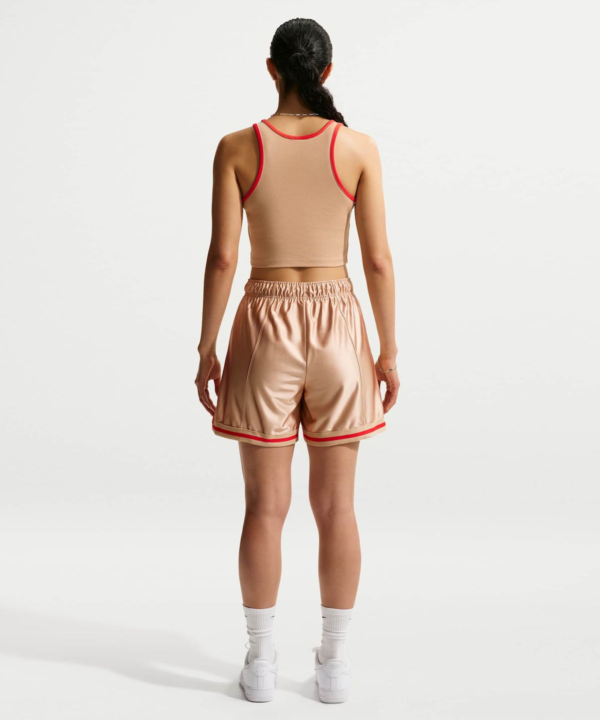 나이키(NIKE) 스포츠웨어 타이트 그래픽 탱크 탑 W - 리넨:라이트 크림슨 / IF0553-286