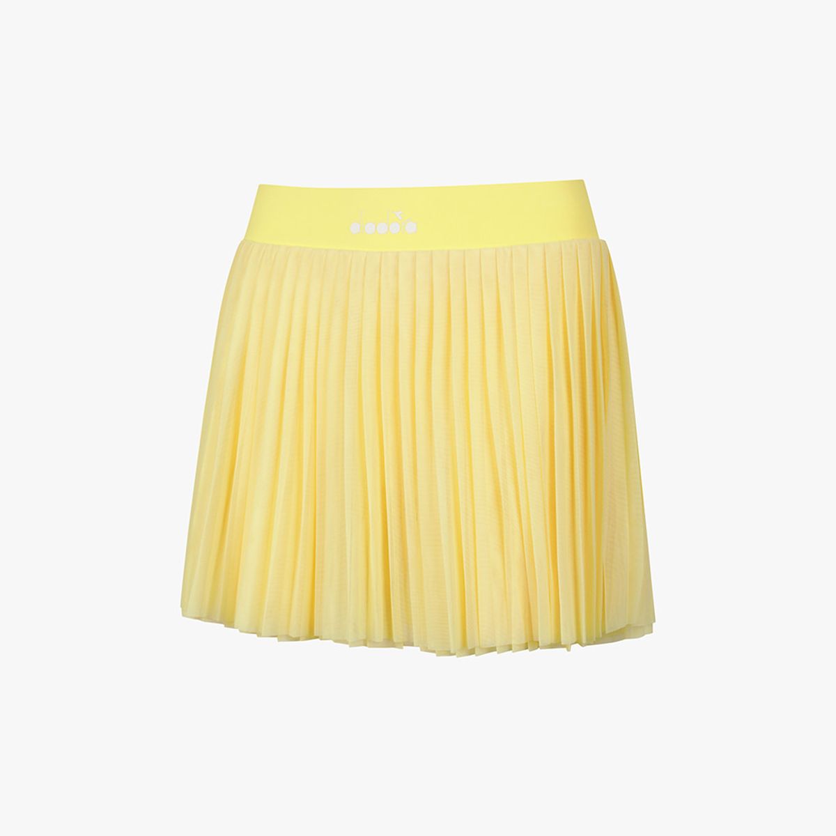 디아도라(diadora) 메쉬 플리츠 스커트 YELLOW