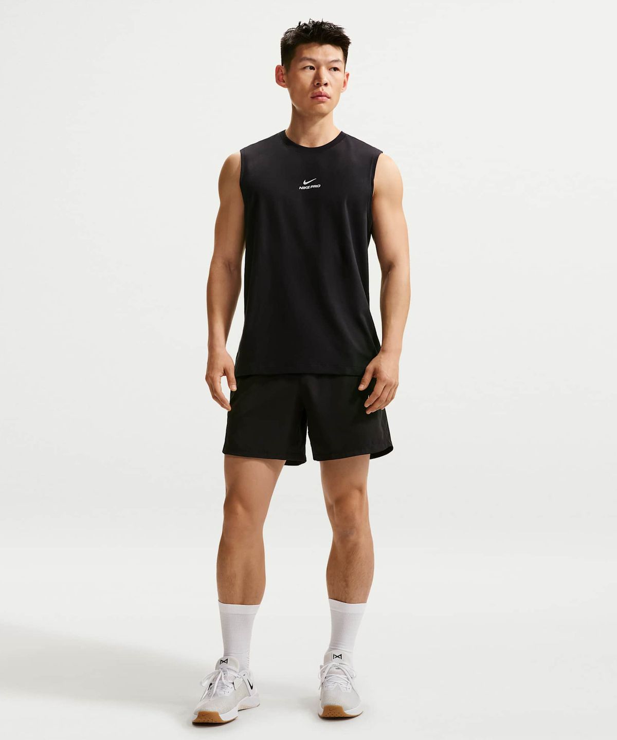 나이키(NIKE) 프로 민소매 트레이닝 탑 M - 블랙:화이트 / IM4900-010