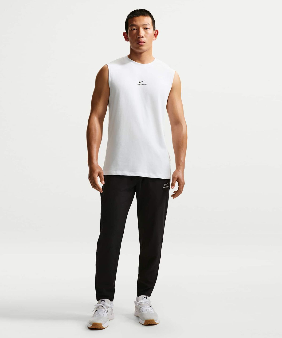 나이키(NIKE) 프로 민소매 트레이닝 탑 M - 화이트:블랙 / IM4900-100