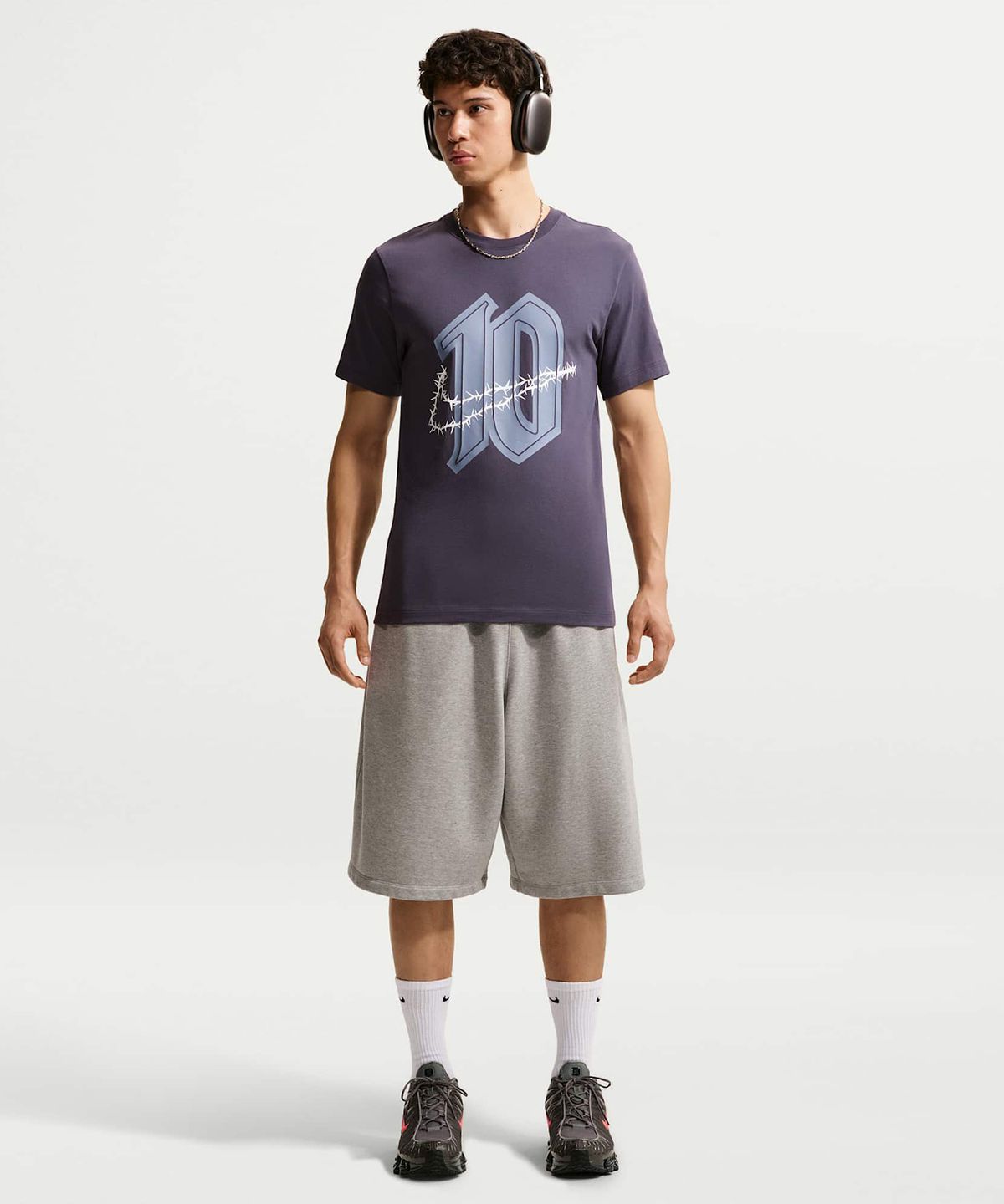 나이키(NIKE) 스포츠웨어 티셔츠 M - 다크 레이즌 / IR6903-573