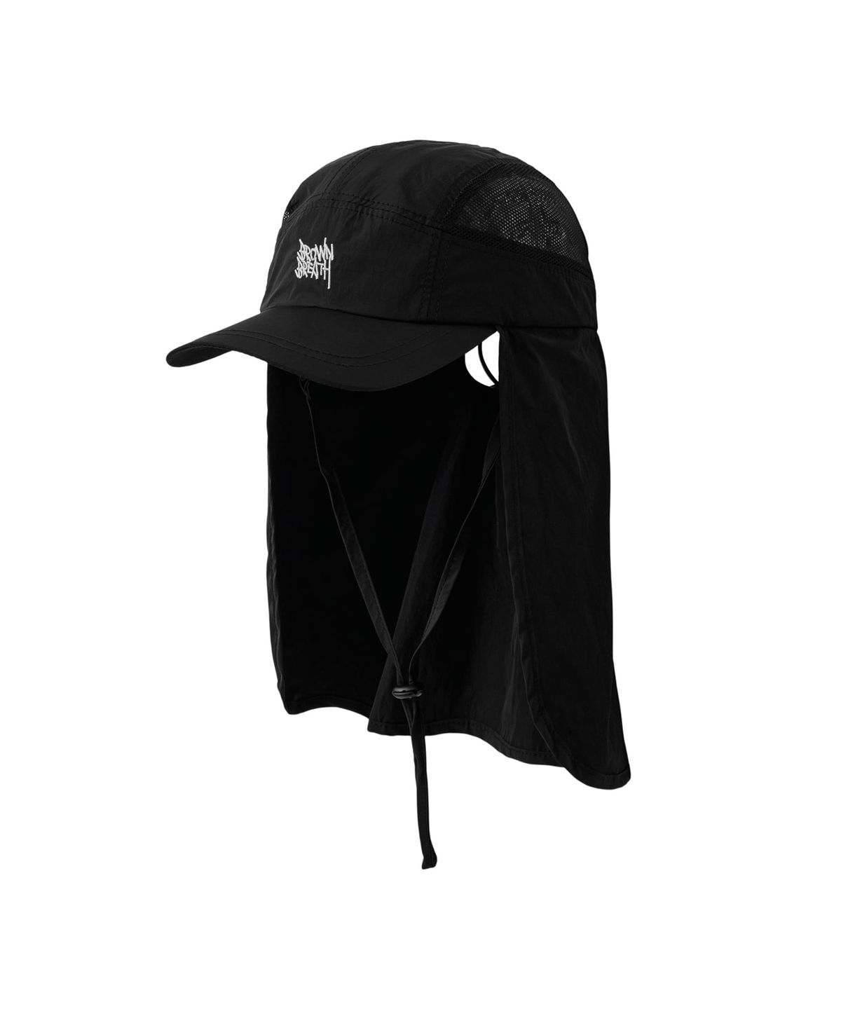브라운브레스 키즈(BROWNBREATH KIDS) KIDS TAG FLAP CAP - BLACK