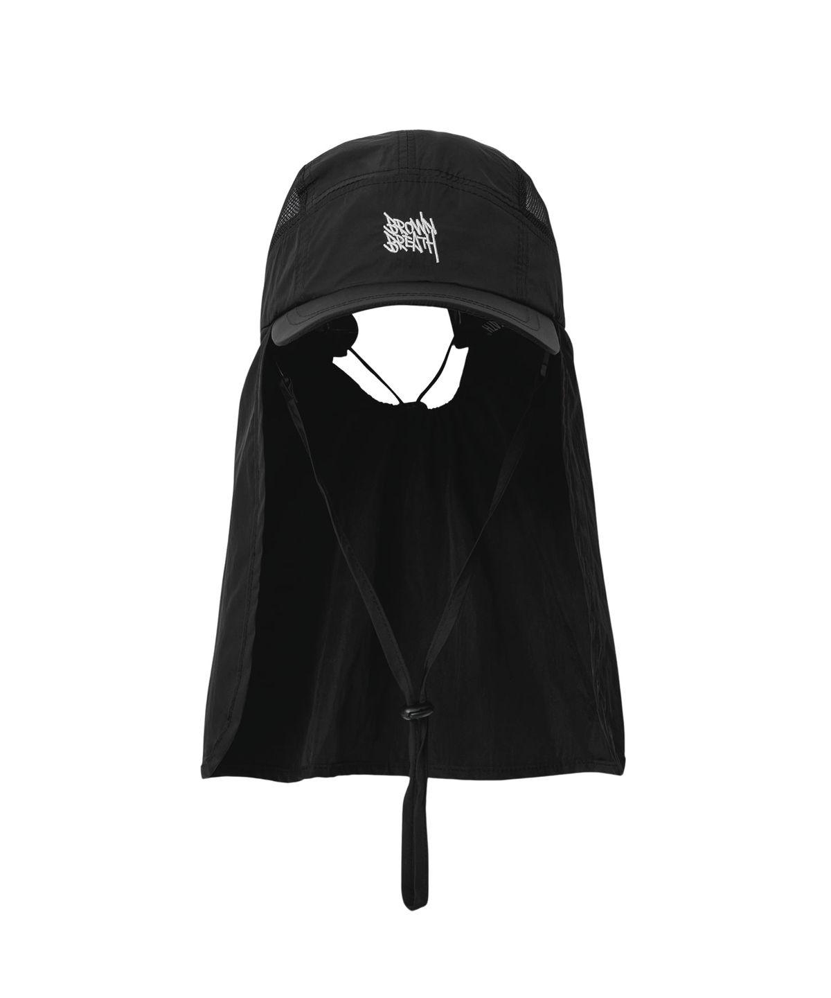 브라운브레스 키즈(BROWNBREATH KIDS) KIDS TAG FLAP CAP - BLACK