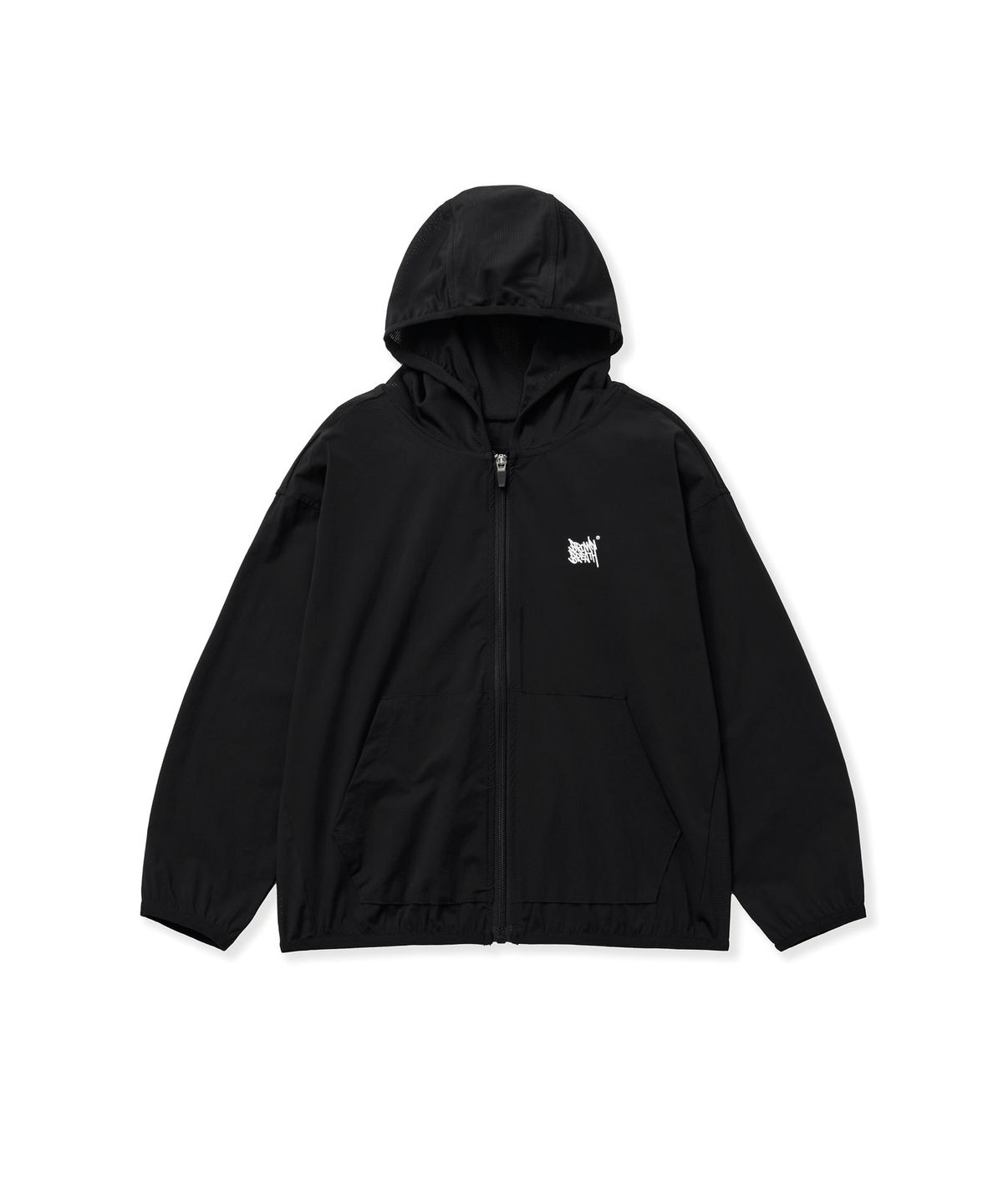 브라운브레스 키즈(BROWNBREATH KIDS) KIDS TAG PACKABLE HOOD ZIP UP - BLACK