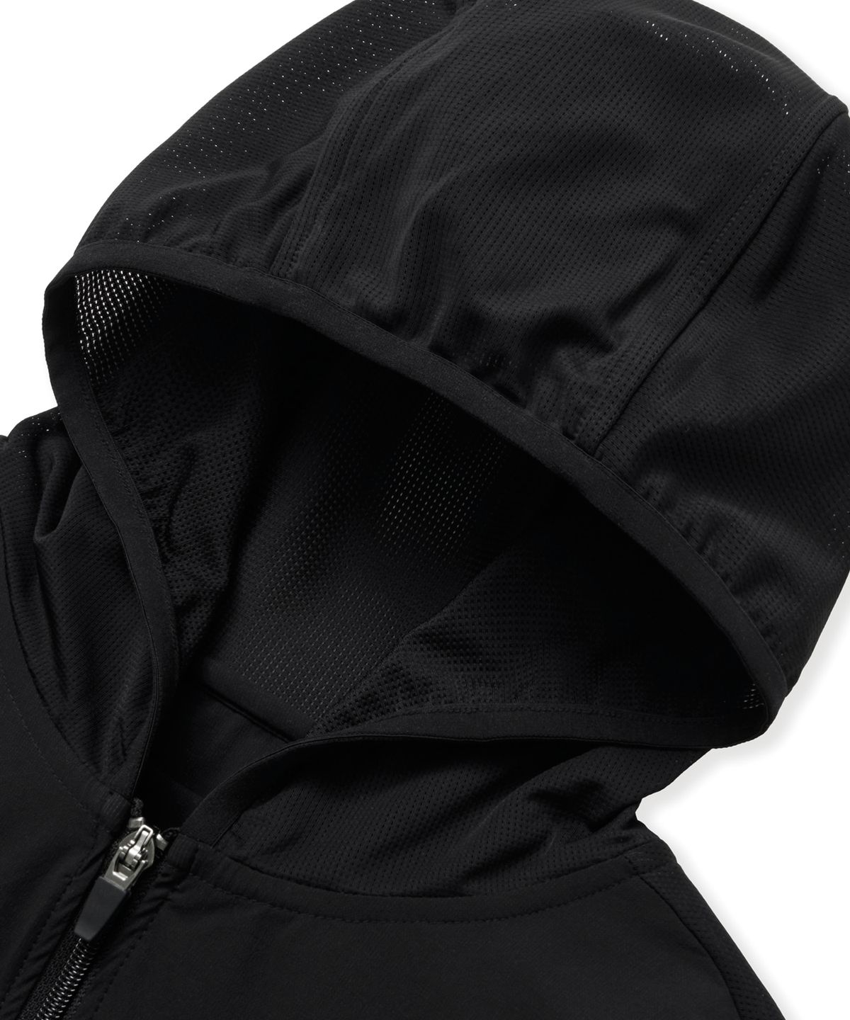 브라운브레스 키즈(BROWNBREATH KIDS) KIDS TAG PACKABLE HOOD ZIP UP - BLACK