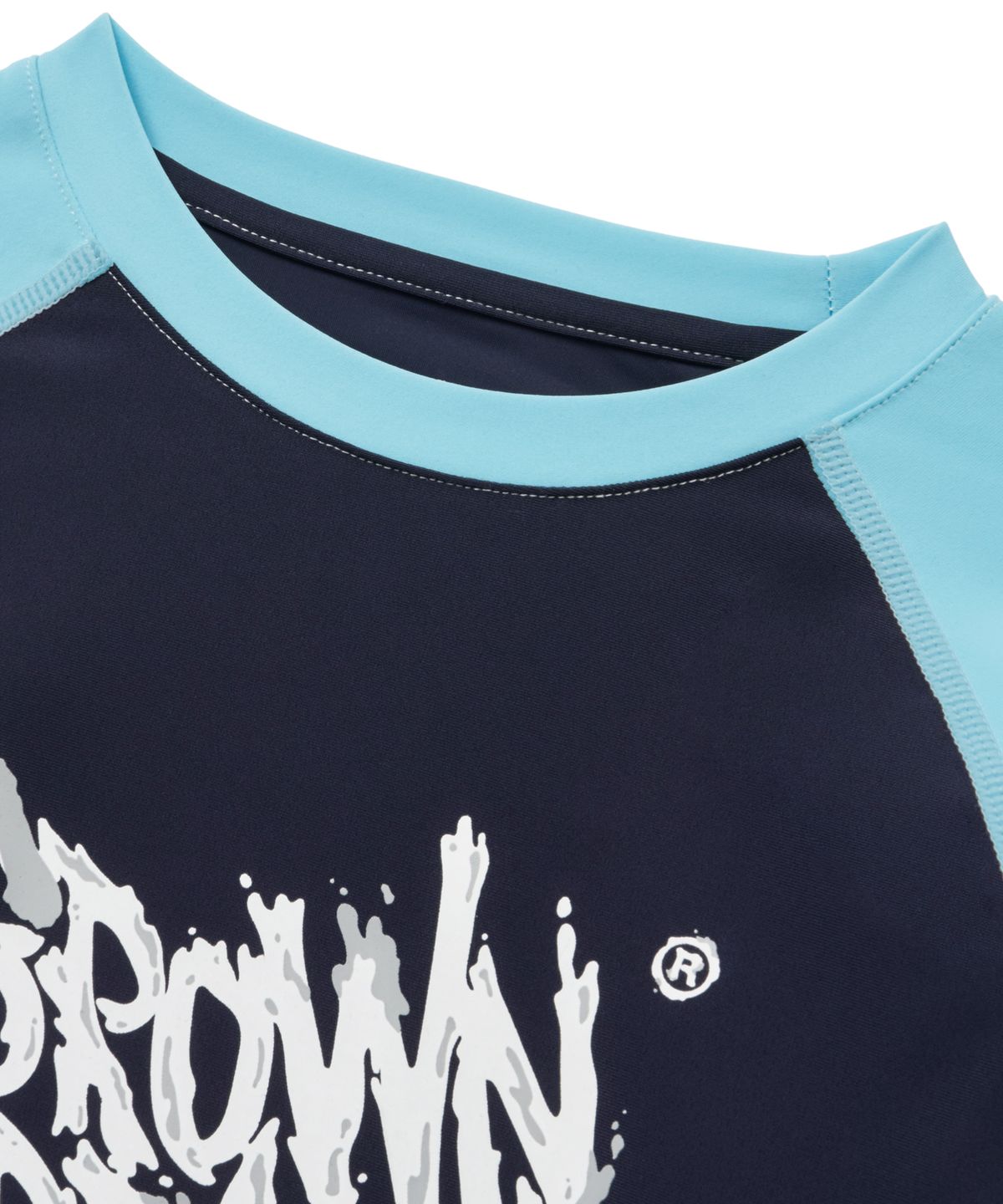 브라운브레스 키즈(BROWNBREATH KIDS) KIDS COLOR BLOCK RASH GUARD TEE - NAVY