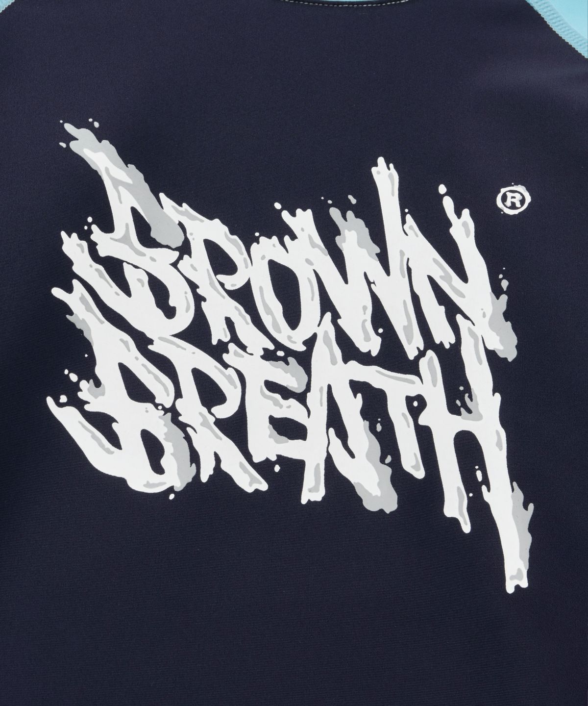 브라운브레스 키즈(BROWNBREATH KIDS) KIDS COLOR BLOCK RASH GUARD TEE - NAVY